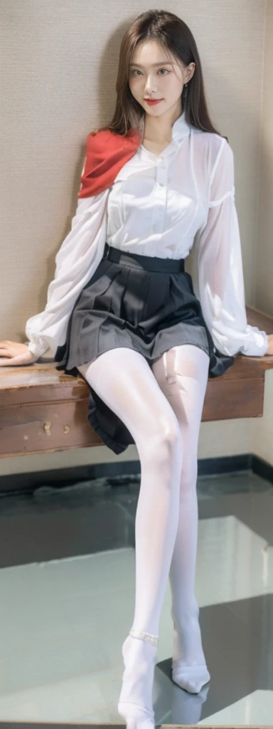 White ass pantyhose,White stockings,Thick white pantyhose,Thick white dancing socks,without wearing shoes,huge tit,Cocked buttocks,Super detail,hyper HD,A high resolution,1080p,Anatomically correct,ccurate,Physical coordination,Photo portrait,slender thigh,Delicatemakeup,Best quality, Masterpiece, 超A high resolution, RAW photo, Beautiful and aesthetic,deepshadow, (Photorealistic:1.4), full-body composition, Striking perspective.Naked