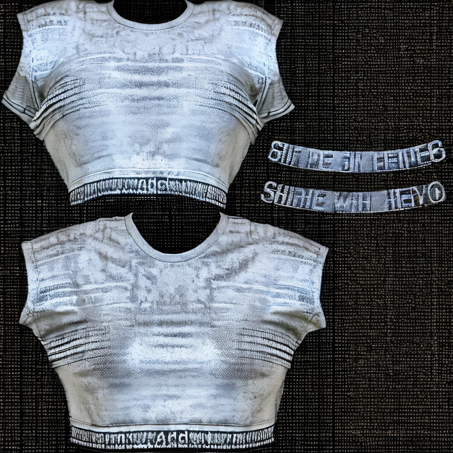 second life female shirt texture, gangsta style, black color