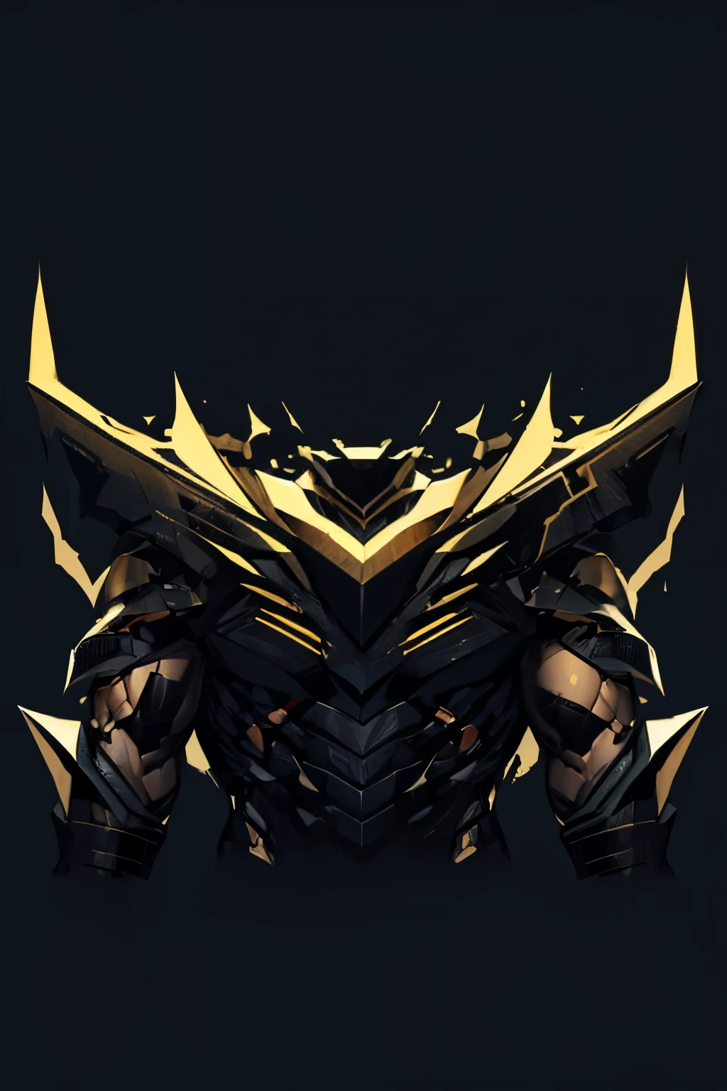 超A high resolution, Best aesthetic, , Flat Avatar, Anime visuals of rough muscular man , black and yellow art style, (Black environment:1.0), 耳环,with simple black background