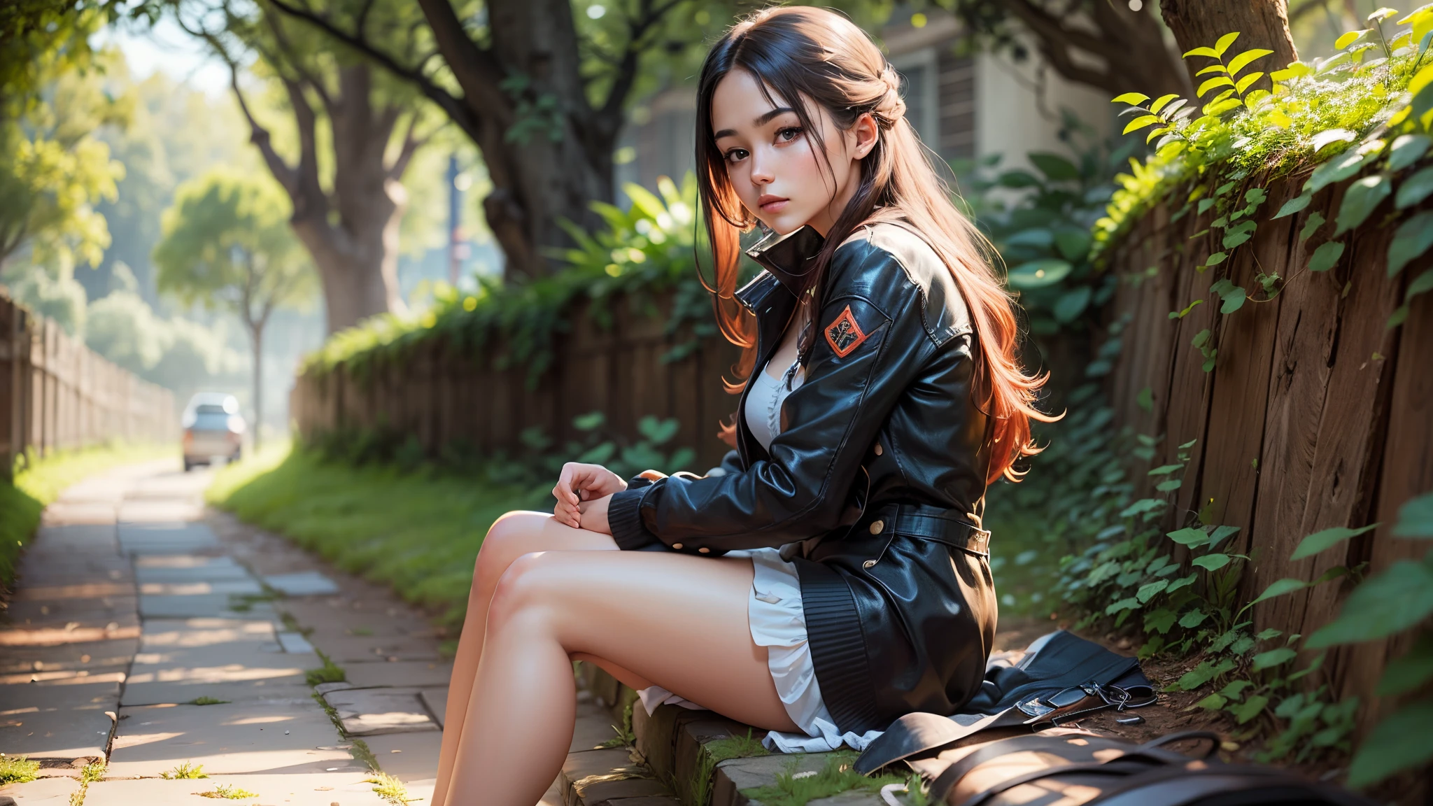 beautiful woman sitting cross-legged --auto --s2