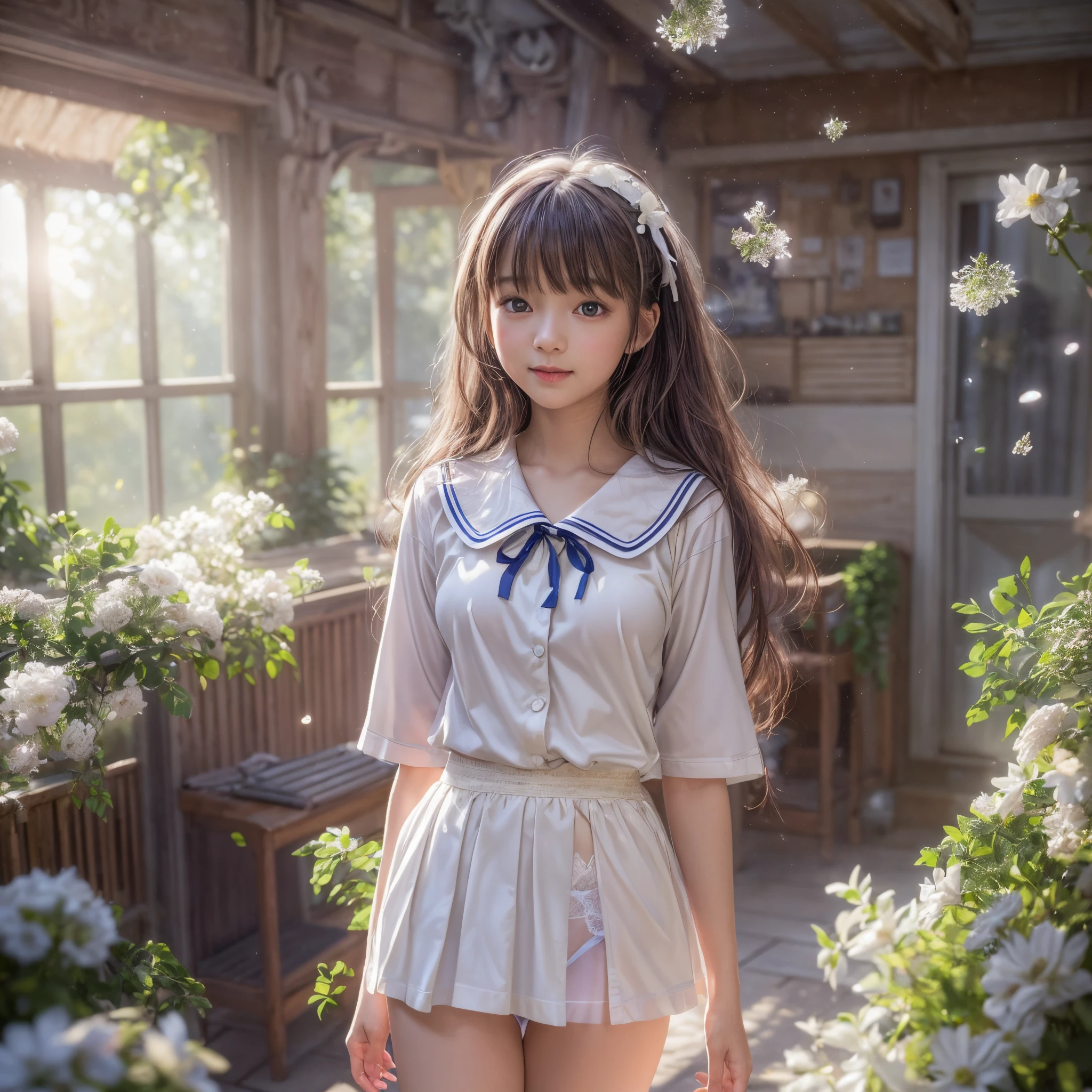 ((David Hamilton:1.37, White and vivid colors))、(Tiny Oppai-Loli Twins:1.37)、{(Dynamic-angle)|(from side)|(from back)|(from below:1.2)}、{(((Kissing face to face)))|(Standing Full Body:1.2)|Wide Shot}、{(Floating hair:1.2)|(Strong wind)|(Ass focus)}、8K best quality、((Masterpiece:1.2、Photo-realistic:1.4)), { kodachrome | realistic | photorealistic | RAW }、((Detailed KAWAII Face、Detailed glistening ivory skin))、Extremely Detailed、Smooth shading、{Zoom Layer|clear focused}、Soft Lighting with many Follow lights、{Childish|Gigantic Cleavage:1.37}、((school uniform with white tiny panties:1.37))、{Flowers|Flower wreath|ssmile|perplexed|seductiv|Different types of hair colors}、{(Light Particles:1.2)|(Lens Flare)|(Luminescent Particles:0.6)}、{Forest Lakeside|Lakeside Cottage|Before dawn|magic hour|morning glow|foggy}、{ Whole Body proportions and all limbs are anatomically accurate | ((no extra limbs)) } .