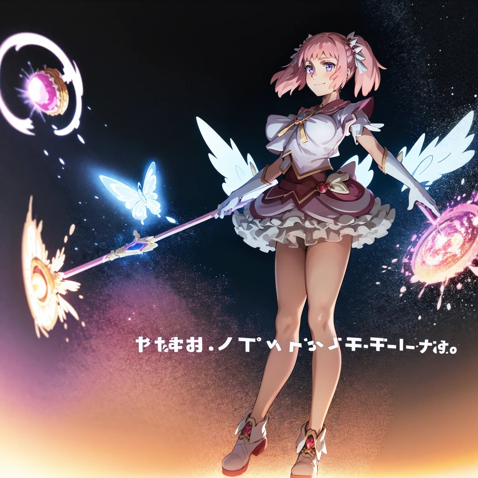 (comic_layout:1.3), (fighting stance:1.2), magical girl, multiple girls, (face focus), perfect detailed eyes, (sparkle, explosion:1.2), (reflection burst fire), multiple views, growing detailed eyes, angelic eyes, medium hair, brilliant white medium dress, white elbow gloves, luminescence wing hair ornament, skirt, wing brooch, medium breasts, pink hair, pink eyes, pink thigh highs, upper body, sleeveless, (burst into laughter:1.1), disdain, smile, annoyed, (brilliant colorful luminescence effect galaxy background), BREAK (best quality:1.3), (absurd resolution:1.1), (top quality:1.1), masterpiece, high resolution, immensely beautiful, extremely detailed CG, incredibly absurdres, comic