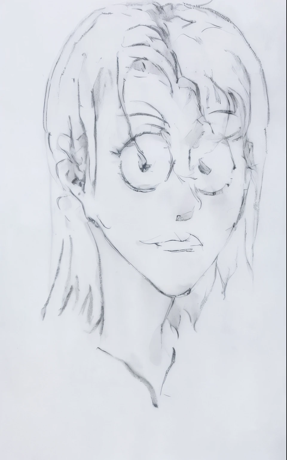 sketch drawing of a caucasian female face, retrato de personagem de mim, anime sketch, loose pencil sketch, potrait de um rosto feminino, retrato de anime de rosto, inspirado por Ion Andreescu, Face sketch, retrato da mulher do anime, retrato de meio corpo, desenho de linha grossa, a pencil sketch, desenho da linha da face