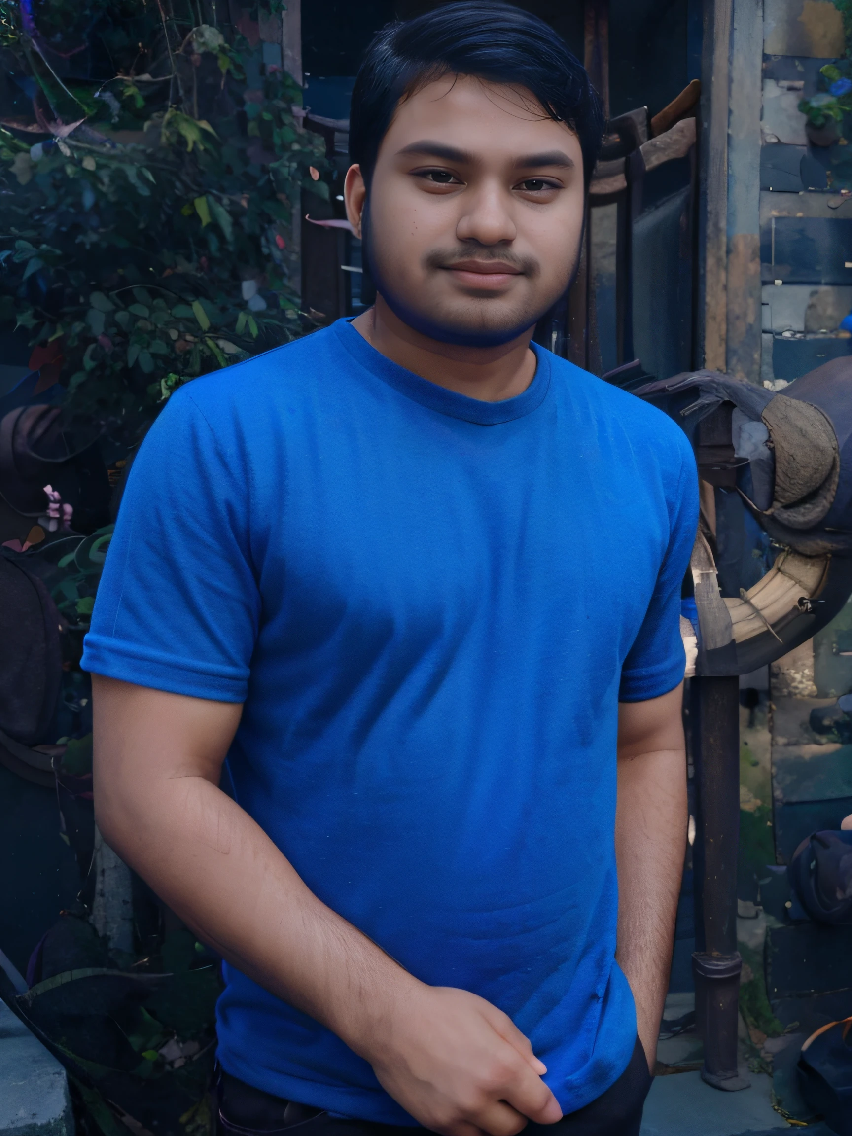Indian guy, man, and a blue shirt, watch, Clear lighting, 8k, big cheeks, posing for a photo, cinematic, happy face, ultra high res, Photorealistic1.4, UHD, closed mouth, blush, cinematic lighting, high quality, award-winning, best quality, highres, 16k, masterpiece, 16k, 8k, best quality, highres, textured skin, UHD, masterpiece,