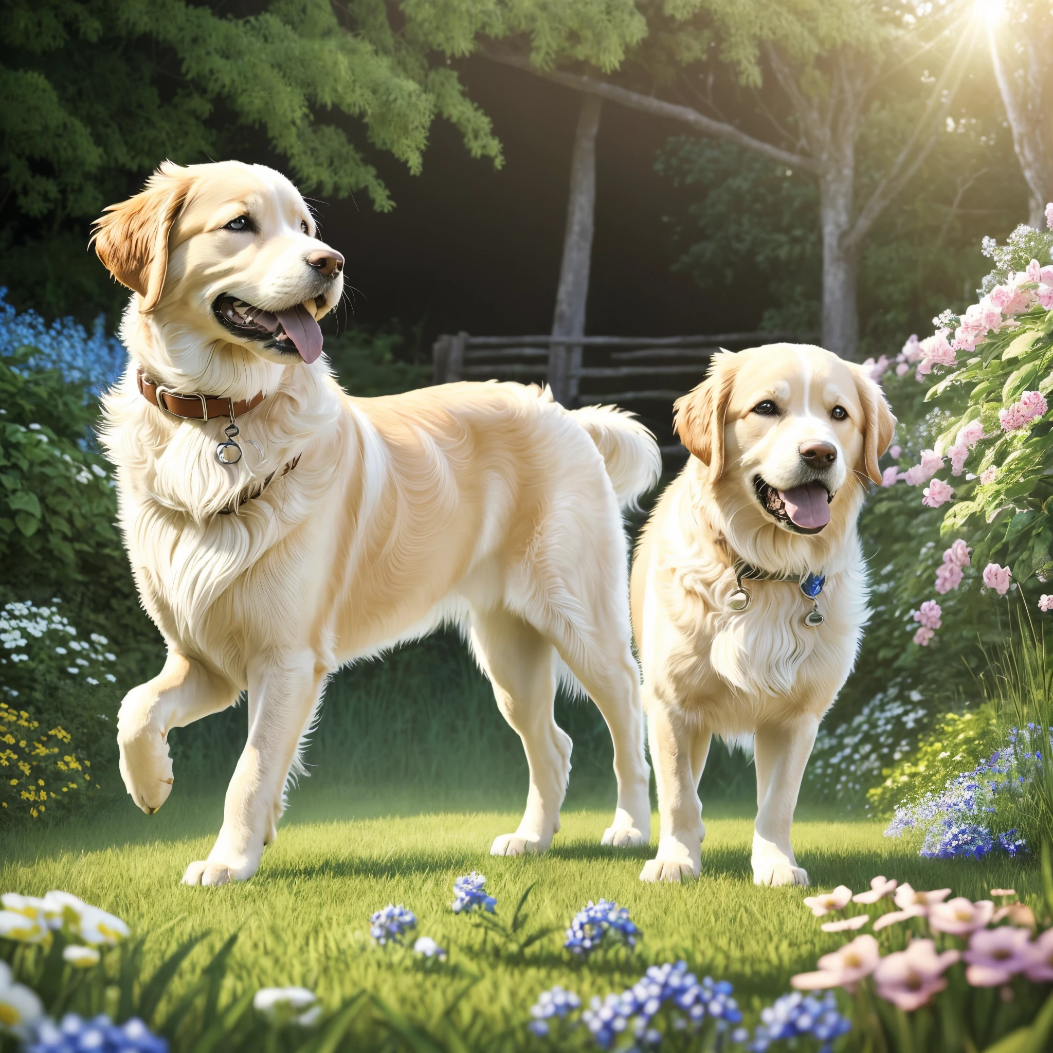 RAW photo of a landscape, small details, photorealistic, ultra-realistic photo, 8k uhd, dslr, soft lighting, high quality, film grain, Fujifilm XT3, (masterpiece)
Farmer Vang Vieng, Laos、、A well-deserved outstanding performance、Exceptional quality、Photo of Golden retriever 、Charming big eyes、Big round eyes、The eyes have excellent beauty、Realistic drawing with big eyes、No background, bright eyes、Dog illustration production、beautiful background、Garden bathed in warm sunshine、Different flowers々color、Image of overgrown meadow、Exhibits the appearance of a slight breath of air. 、Cute dog laughing、Elegant gestures in harmony with the landscape.、Under a bright blue sky、One with nature.、A powerful. realistic expression、Makes you feel a deep connection with your dog. 、Create a relaxing atmosphere、Fur that can be painted over completely.、Realistic expressions、A beautiful expression of natural harmony.、Give life to special moments、Looking at beautiful natural landscapes、Soft light performance --auto