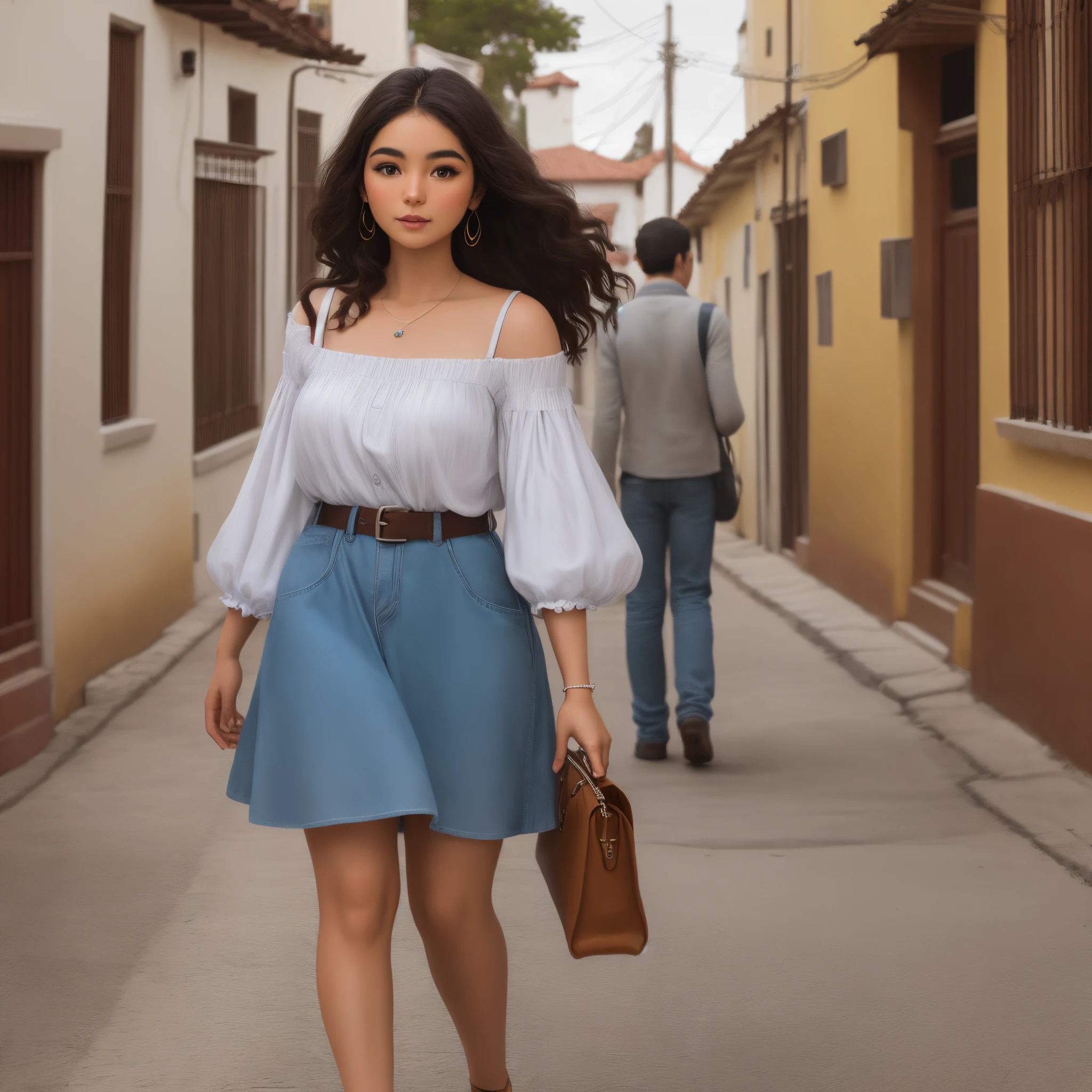 Generar una modelo latina,  morena , Colombian young woman of 25 years tall