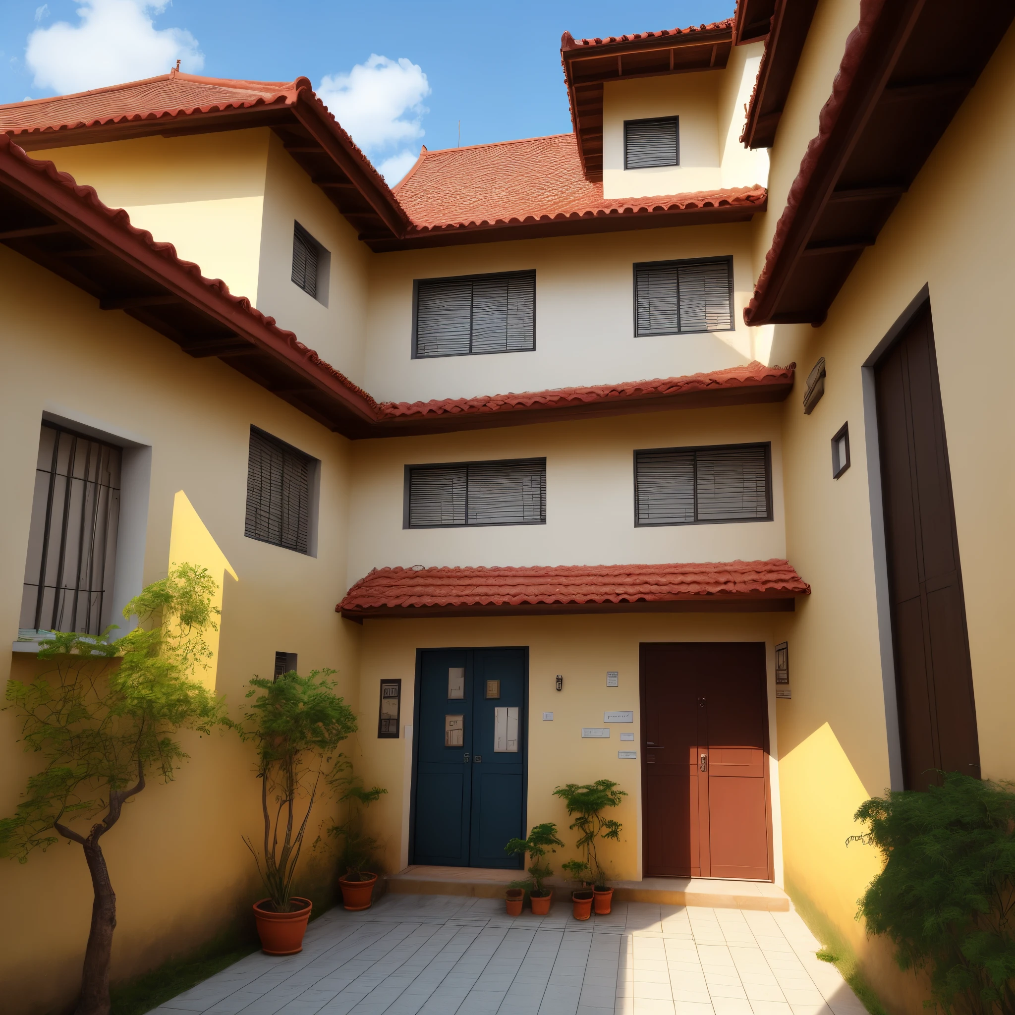 Casa ao lado do sol