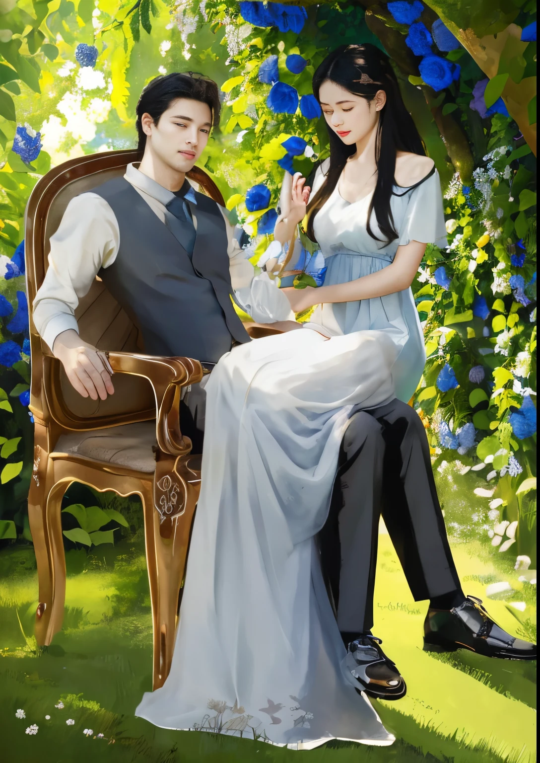 best quality,4k,8k,highres,masterpiece:1.2,ultra-detailed,realistic:1.37,portrait,beautiful detailed eyes,beautiful detailed lips,longeyelashes,a girl in a garden,oil painting,soft lighting,warm color tone,flowers,butterflies,serene environment,flowing dress,wispy hair,peaceful atmosphere,lush greenery,subtle sunlight,sublime beauty,gentle breeze,harmonious composition,graceful posture,ethereal charm,tranquil setting,vibrant colors,fiery reds and oranges,majestic trees,water feature,painterly strokes,impressionistic style,immaculate details.