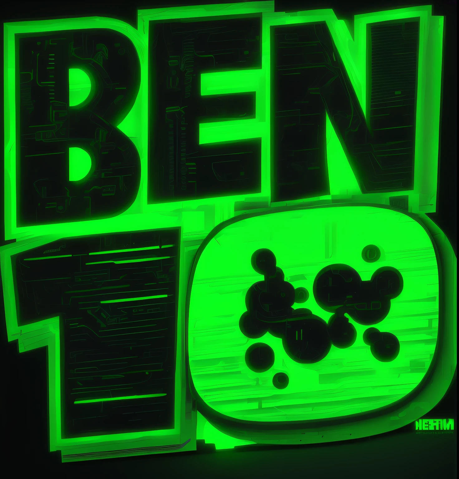 cyberpunk neon verde, detalhado, obra de arte