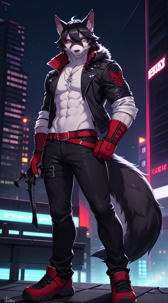 Rystal, Star Fox, Male,Dark emerald hair， (detailed), fluffy, Solo, Meticulous and realistic, delicate eyes(( Black and red eyes)), stand   ，leather jacket，Ghost Warrior，Tactical pants
, HD 4k Star Fox, Rystal, Star Fox, Male,Dark emerald hair， (detailed), fluffy, Solo, Meticulous and realistic, delicate eyes(( Black and red eyes)),，He wears a pair of small white briefs， stand，Flirting，Crotch bulge，Sexual desire Wai，Small round face