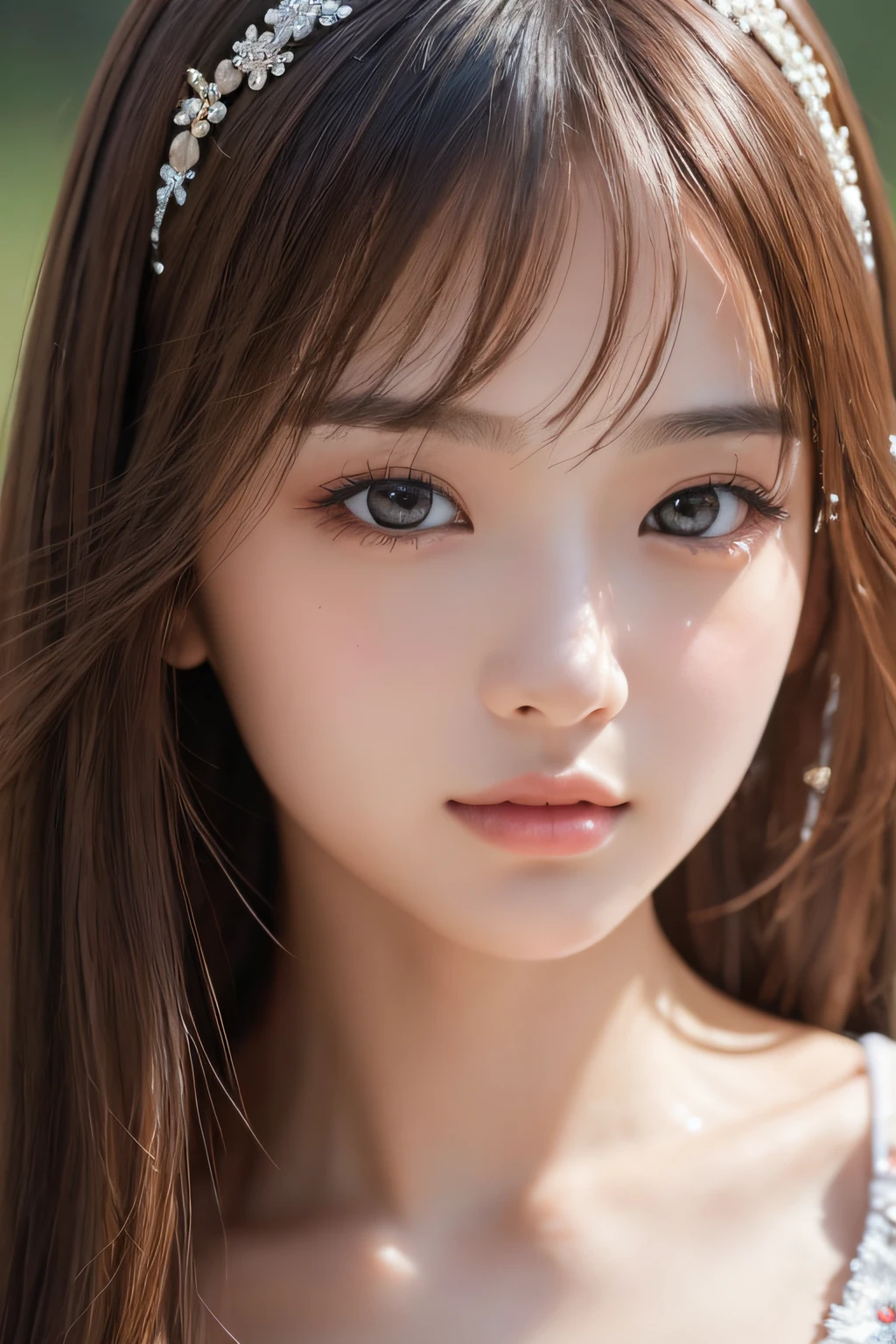 Focus on people。Create and express the best shining composition of the person in a realistic way。((​masterpiece))、(((top-quality)))、((ultra-detailliert))、(A hyper-realistic)、(highly detailed CGillustration)、(extremely delicate and beautiful)、Girl a masterpiece、top-quality、Realistic skin feeling、Realistic fabric、We will introduce a realist illustration focusing on the center front of girls with realistic and ultra-detailed eyes.。This is the absolute rule, and the following sentence expresses the image quality。 The greatest painter in human history meets an unparalleled beauty、It is the greatest masterpiece in the history of the Inuiku Ichigo, which depicts the most beautiful figure of a lifetime.。 Create stunning anime artwork that is currently trending on seaStation、Introducing exquisite beauty and seductive aesthetics。