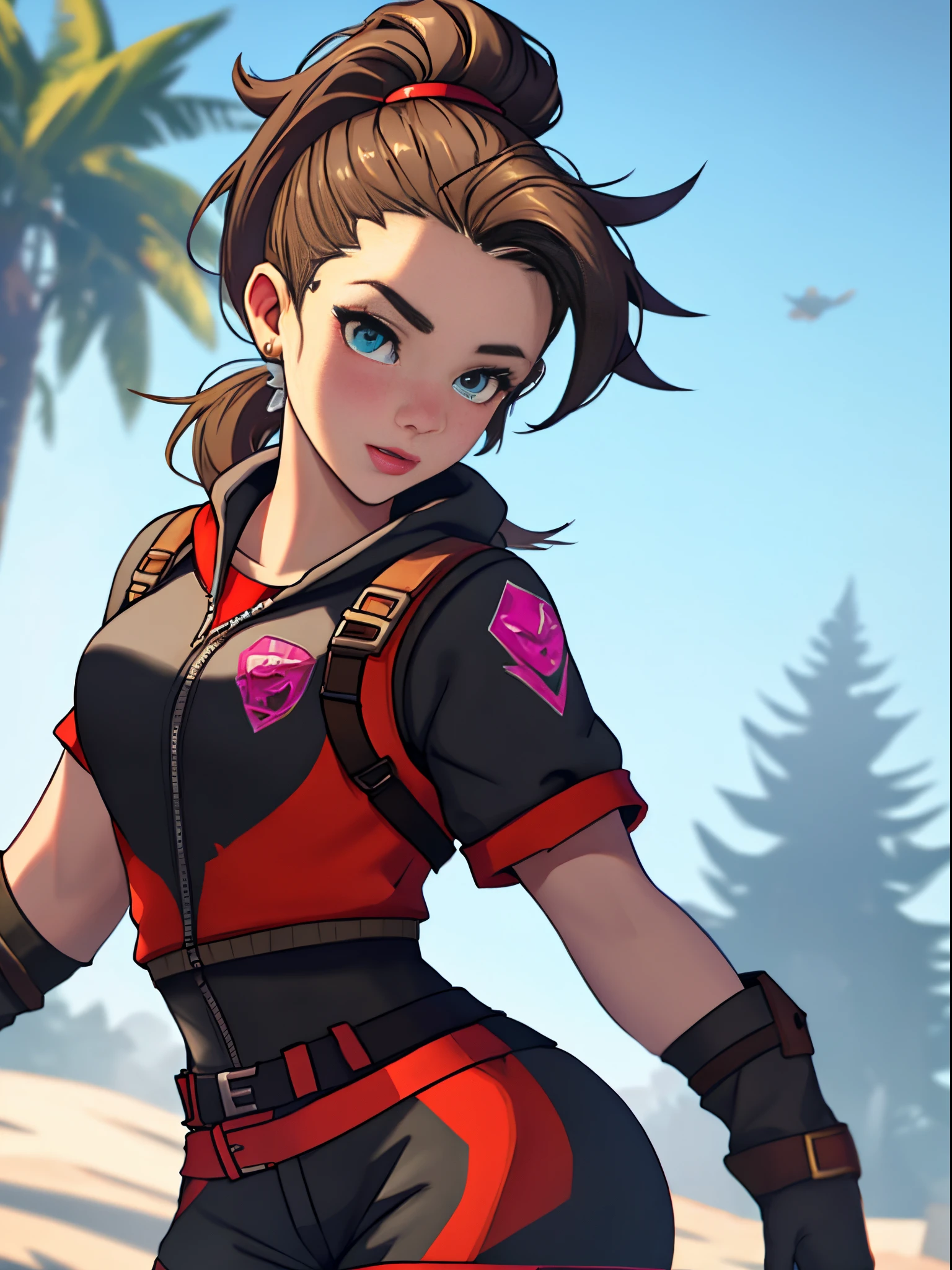 Huntress helsie in fortnite with ponytail