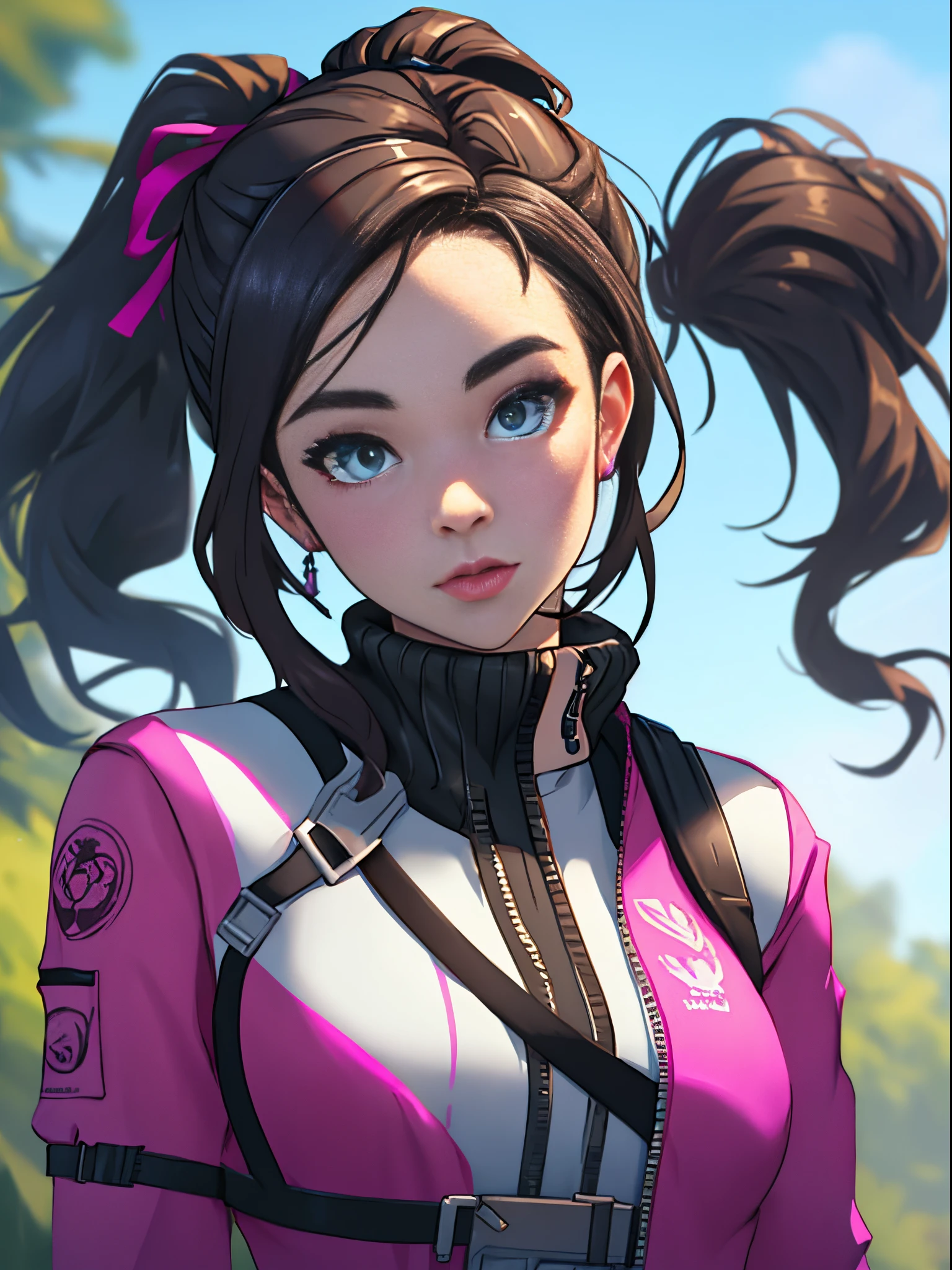 Huntress helsie in fortnite with ponytail