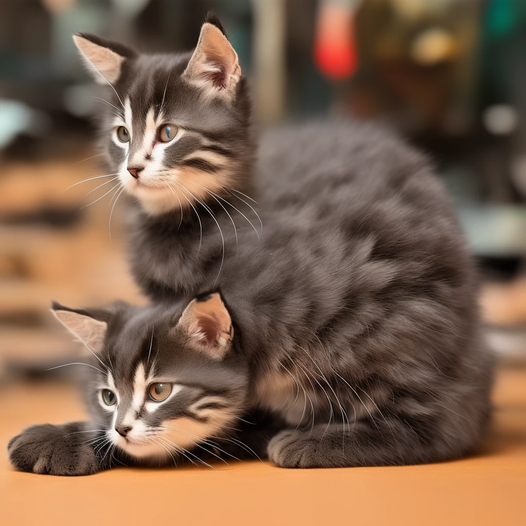 nvinkpunk, A really small tiny cat, cute, best quality, detailed, ,4 k, hdr, smooth, sharp focus, high resolution