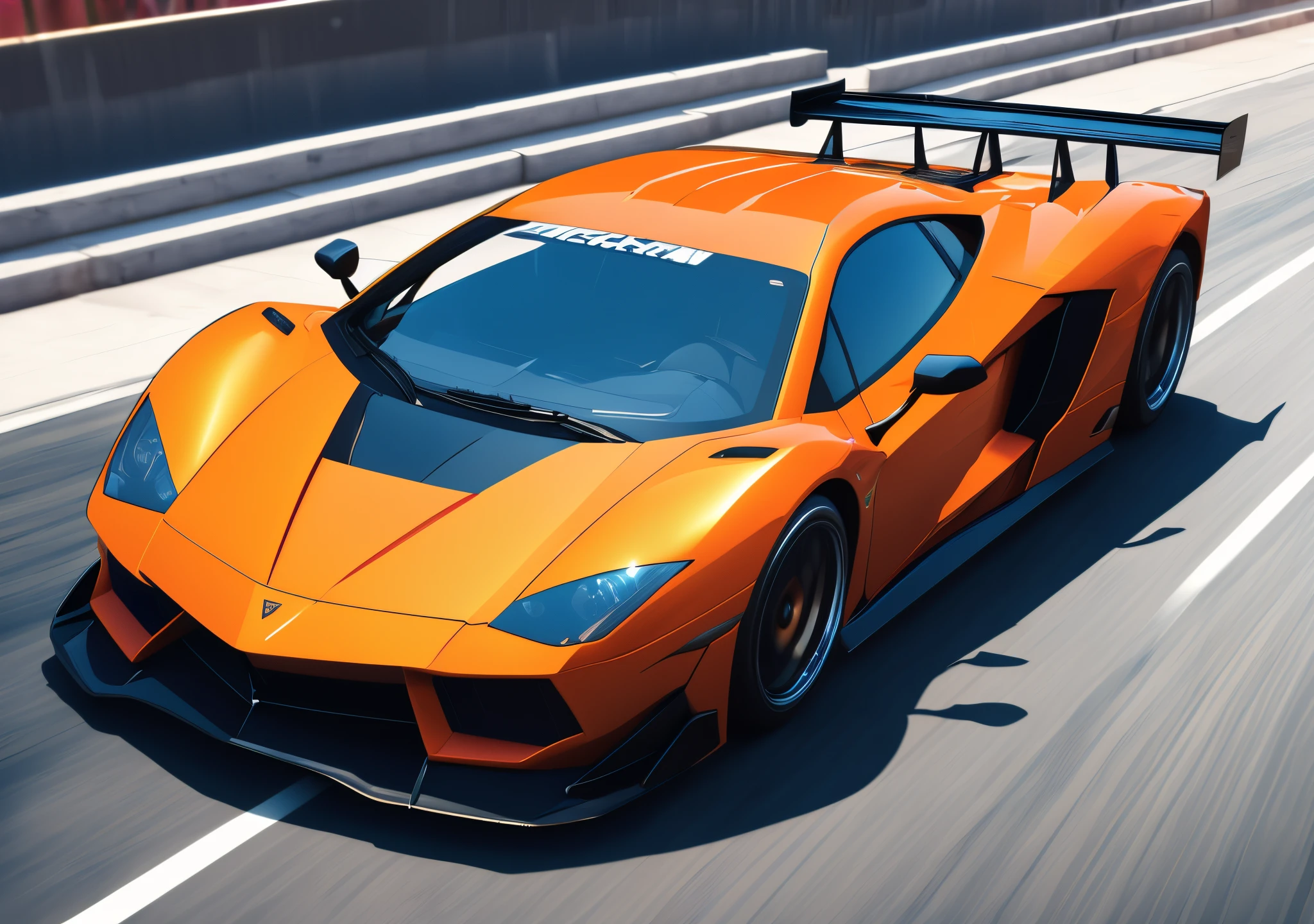 um close de um carro esportivo laranja dirigindo em uma rodovia, 8 k octane comprehensive render, Lamborghini, carro esportivo, 8k octane 3d render, Estilo Lamborghini Ousado, 8 k octane detailed render, 8k uhd octane rendering, 8K octane rendering, 8k octane render, octano render ", octane 4k render, octano render", octano 4 k render
