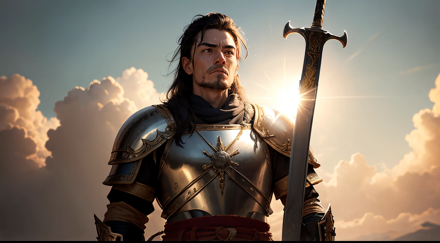 Hector, the mighty warrior, stood tall and proud on the battlefield, his sword gleaming in the sunlight as he prepared to defend his kingdom against all odds.
