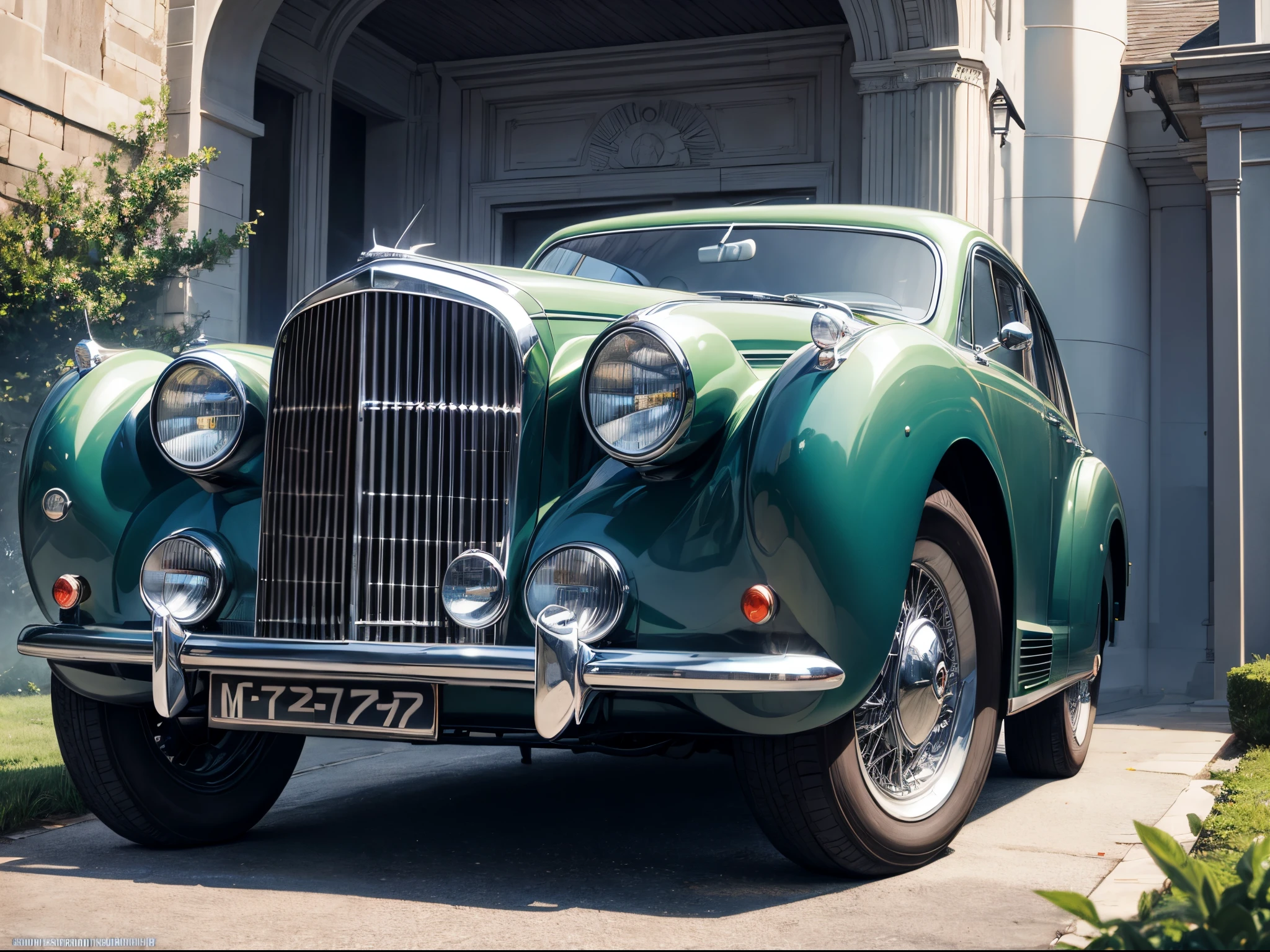 The prompt for the first theme "1946-1952: Bentley Mark VI 1012 chassis + 4190 with standard steel body" could be as follows:
"A classic scene featuring a Bentley Mark VI 1012 chassis + 4190 with a standard steel body. The car is showcased in (best quality, 4k, 8k, highres, masterpiece:1.2), ultra-detailed, and (realistic, photorealistic, photo-realistic:1.37) fashion. Set in a picturesque landscape, the Bentley stands out as a symbol of luxury and elegance. The car's body is flawlessly detailed, exhibiting a shiny finish that reflects its surroundings. The scene is captured in (HDR, UHD) quality, with studio lighting that accentuates every contour. The color palette used is rich and vibrant, adding depth to the image. The overall lighting effect creates a warm, inviting ambiance. The attention to detail is extraordinary, showcasing every curve and crevice of the car with (extreme detail description, professional) precision. This artwork exudes the essence of vintage beauty, combining the fineness of classic automobiles with the artistry of (portraits, landscape, photography, concept artists). The color tone evokes a sense of nostalgia, transporting viewers back in time to the era when these cars reigned supreme. The image is a true masterpiece, combining the craftsmanship of the Bentley with the artistic vision of the creator. It portrays the car as a pinnacle of engineering, exceptional in both form and function."
Please note that tags are added in order,Make sure the logic of the prompt is coherent and reasonable。