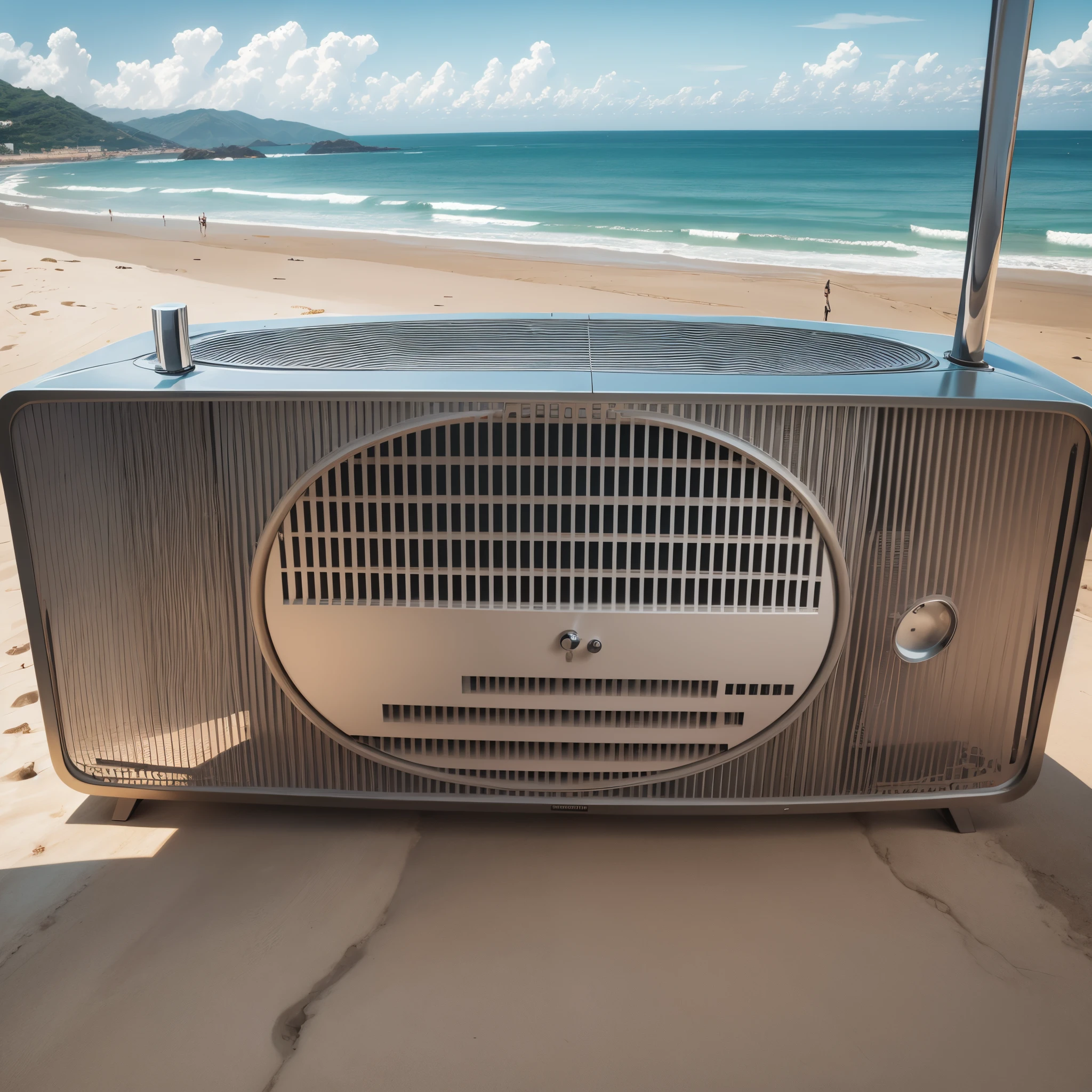 Large modern Philippe Starck style radio, on the slope of Pelourinho in Salvador Bahia --auto --s2