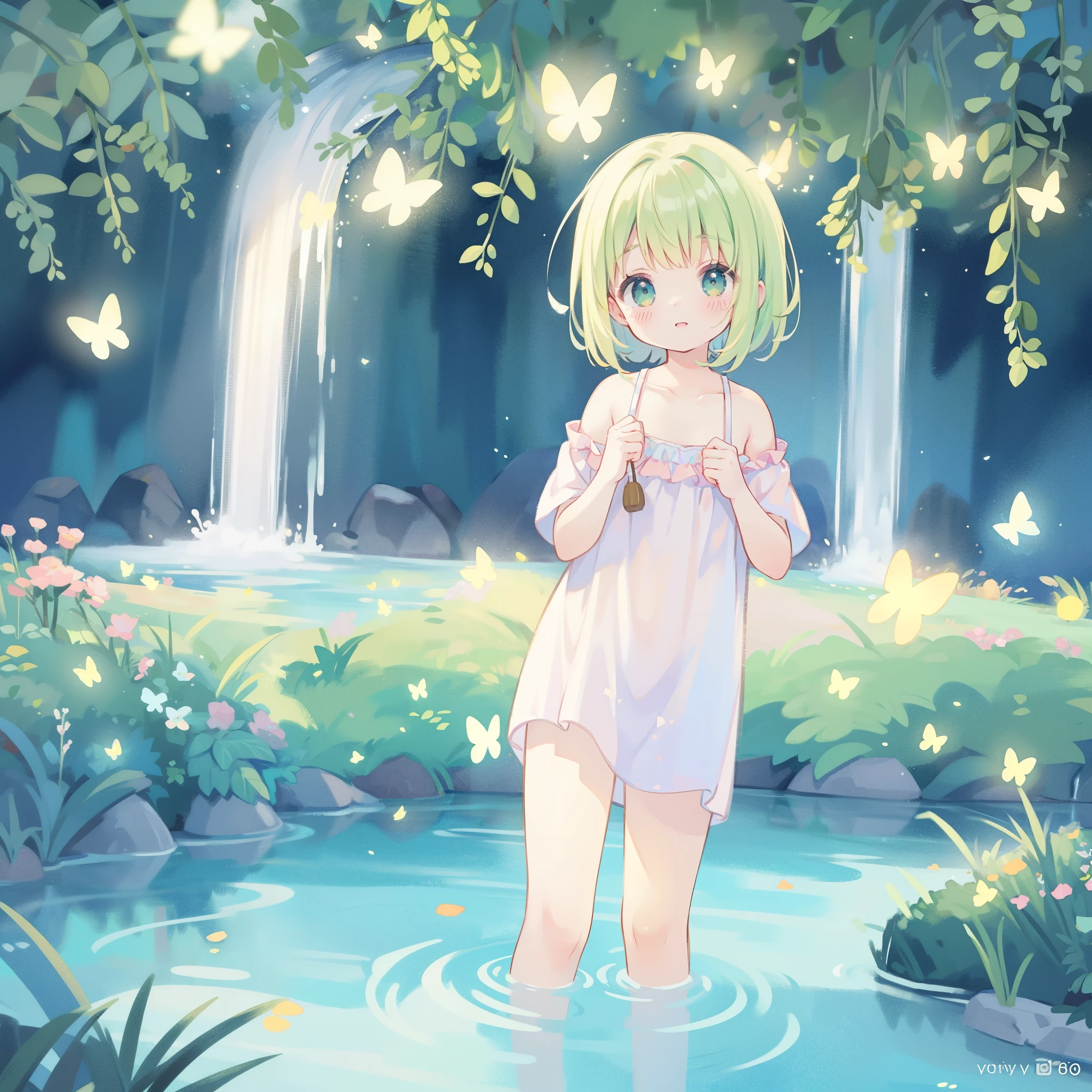 Very cute furry white tropical punk kitten,largeeyes,fresh flowers,Flowers,full body Esbian,bocchi,laughingly,Professional Light,depth of fields,8K,Wide-angle high-angle view,professional photoshoot,rendering by octane,best qualtiy,tmasterpiece,