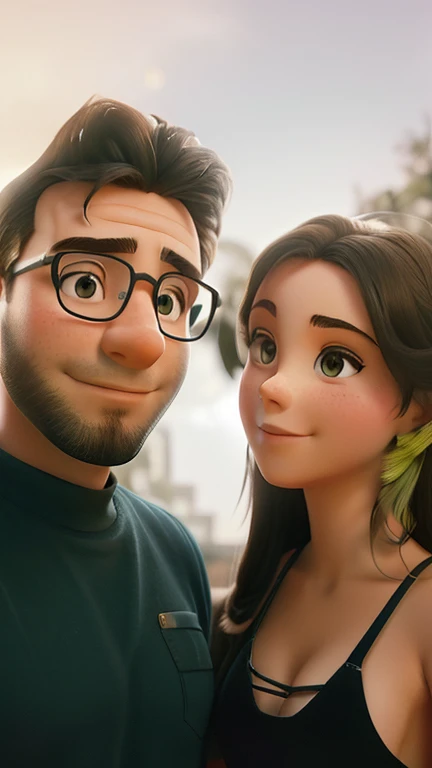 there is a man and a woman that are posing for a picture, imagem de perfil, foto do perfil, Charli Bowater e Artgeem, 4 k post, Postagem 4k, taken in the early 2020s, imagem de qualidade , Foto de perfil do headshot, retrato de alta qualidade, foto do perfil