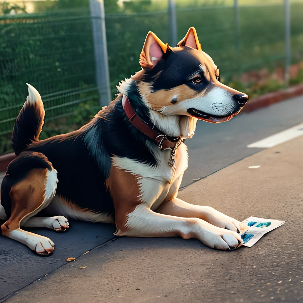 Perro fumando marihuana