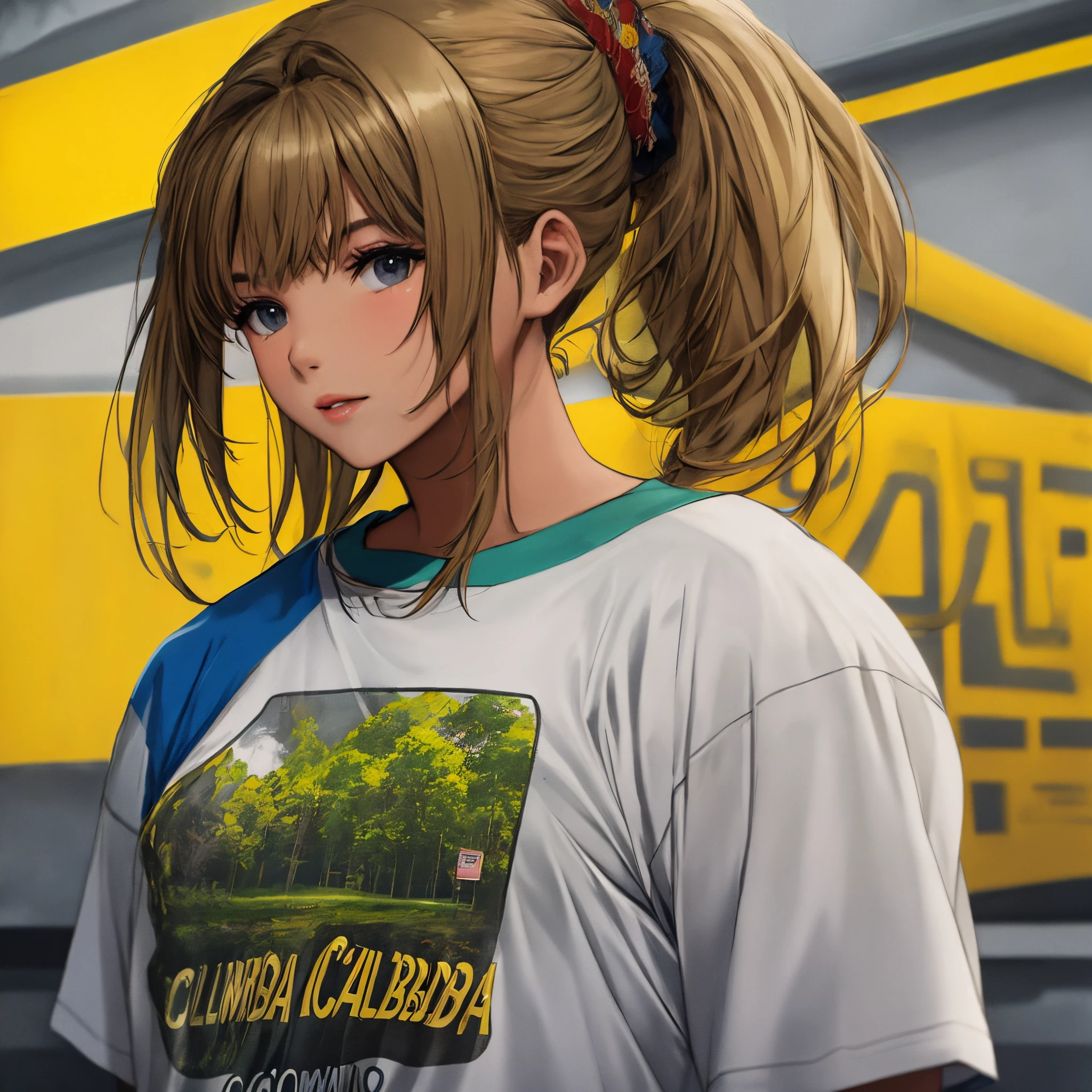 Modelo con camiseta de colombia