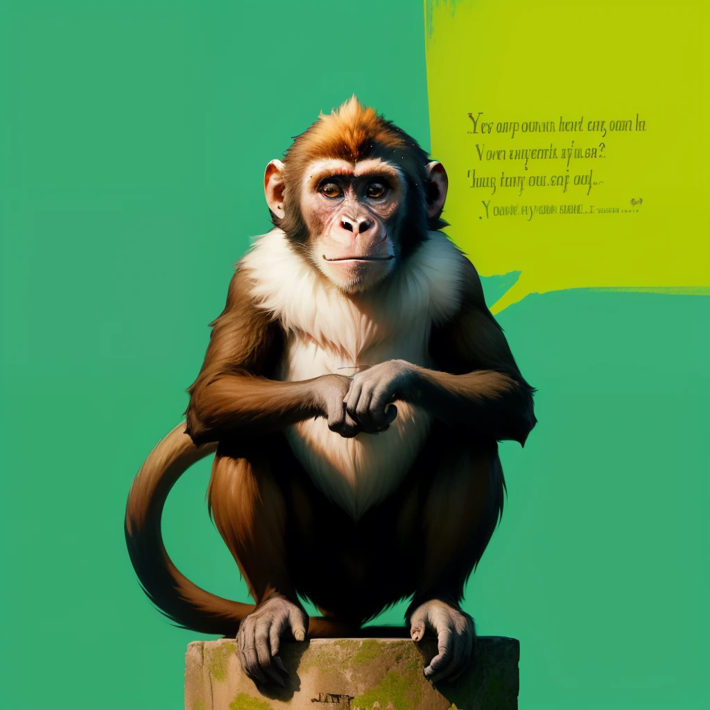 A picture of a monkey with the text on top saying Clayton is a monkey