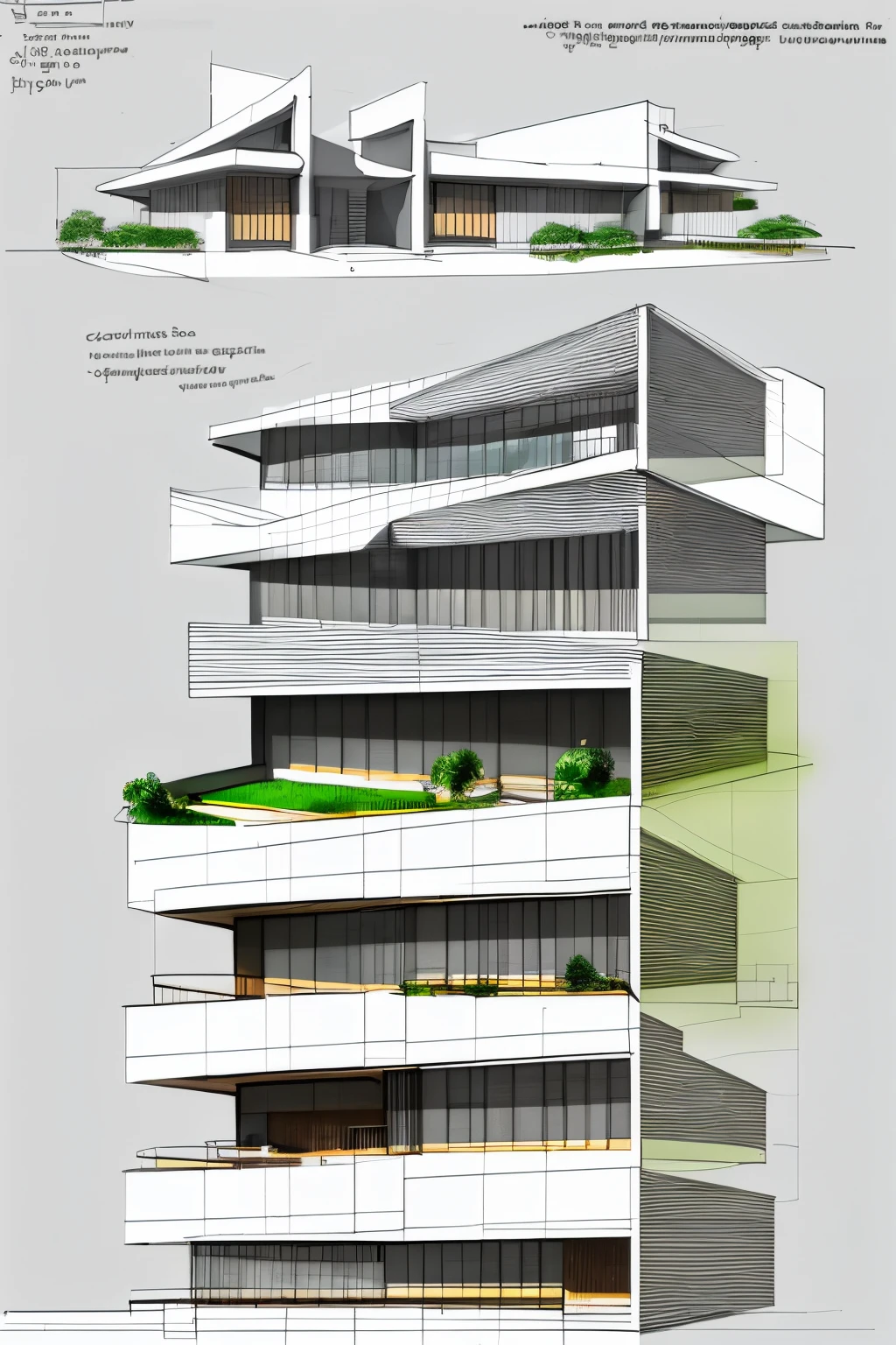 Create an architecture sketch design