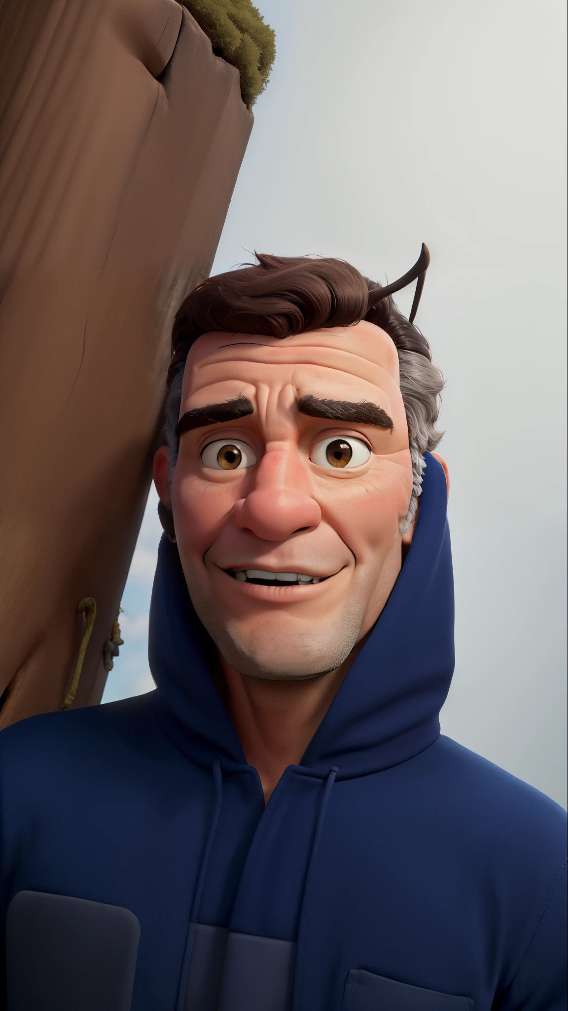 Gere um cartoon trapper a partir desta foto em alta qualidade