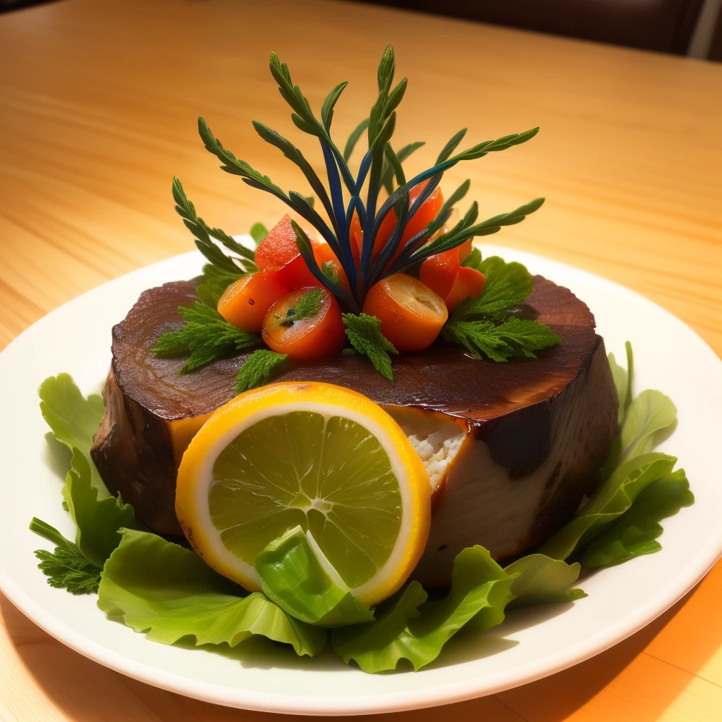 UMA MESA DE MADEIRA COM VEGETAIS VERDURAS, COISAS SIMOLES DE AGRICULTURA FAMILAR, A EXAME FOCA NA MESA E AS VERDURAS NOS LADOS TEM UMA RUA