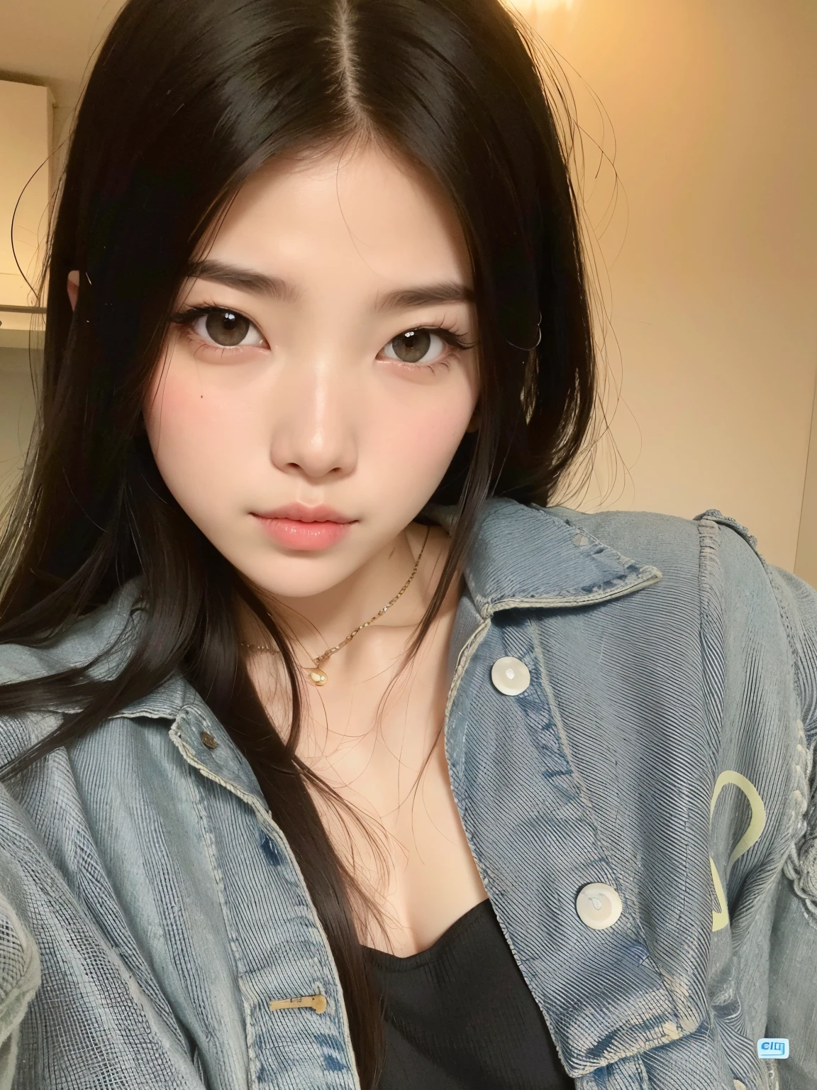 Arafed asian woman with long black hair and a blue shirt, Anime Menina Tailandesa, young cute wan asian face, Beautiful Asian girl, 18 anos, 19-year-old girl, south east asian with round face, menina coreana, ela tem um rosto bonito, menina bonito-fino-cara, Asian girl, clear lips and high quality
