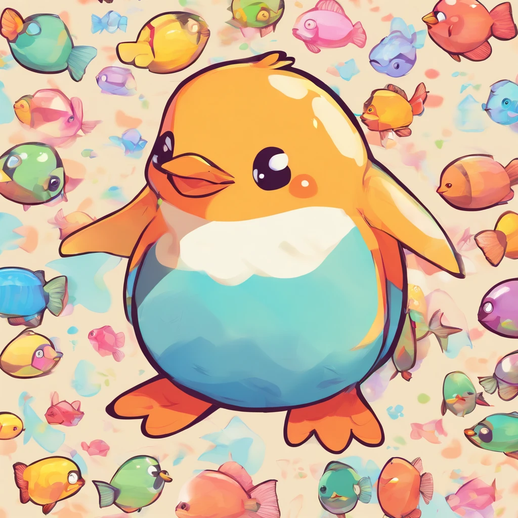 fusion of penguin and goldfish