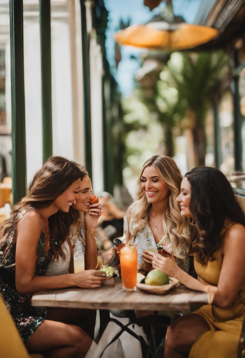 Group of friends with a young woman