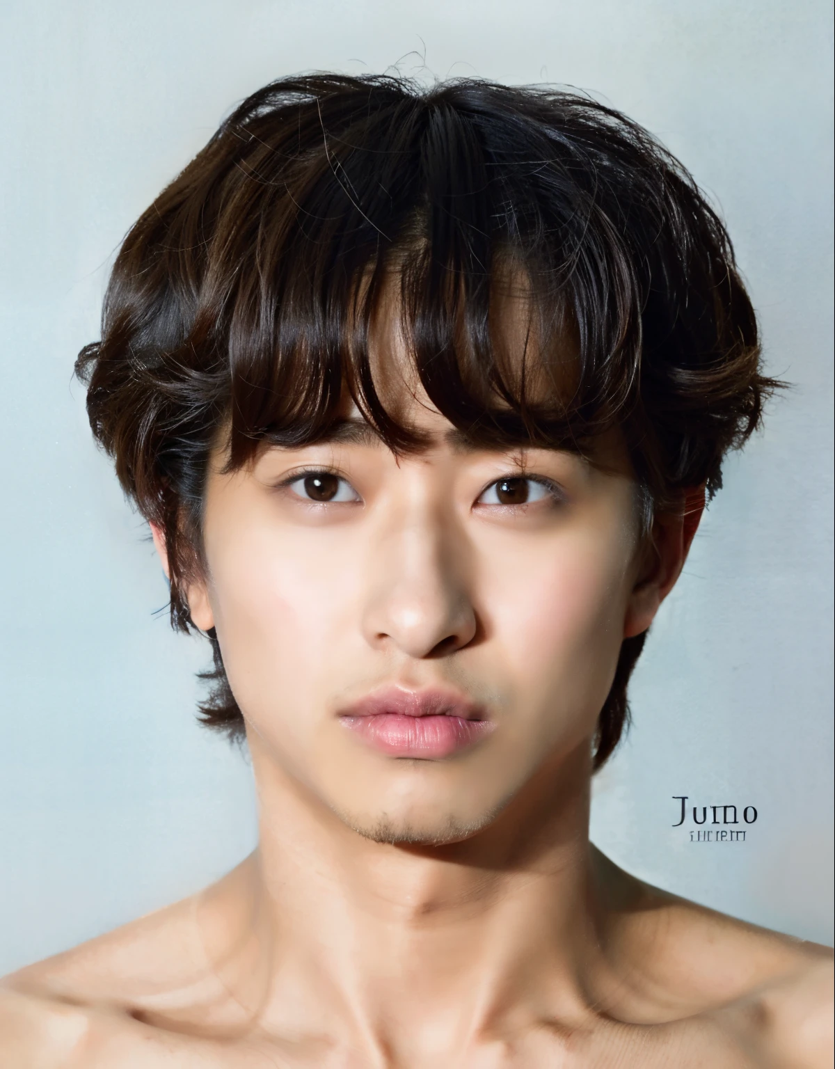 Un primer plano de un hombre sin camisa posando para una foto, Kim Jungwoo, Jung Jaehyun