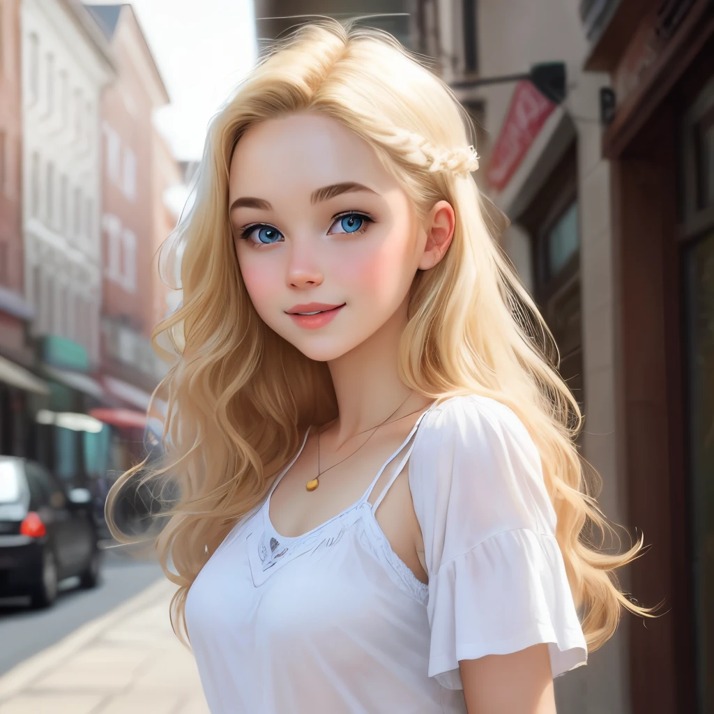 Cute young blonde woman