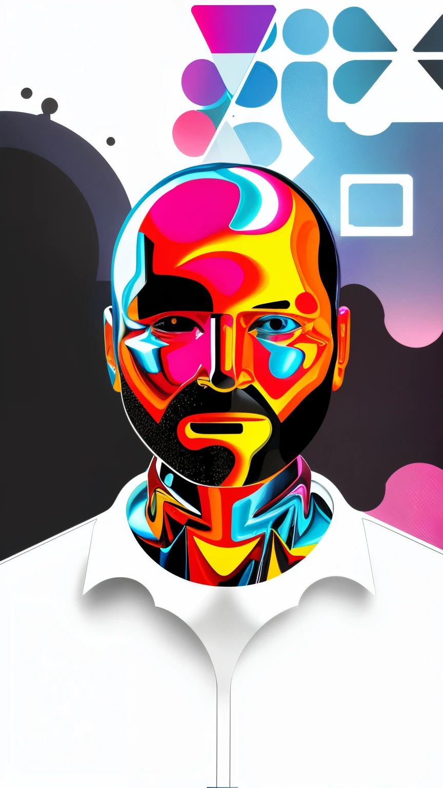um homem com fundo preto, kaws, logotipo do radiohead, humor alucinante, tijolo de homem, Mandkaws, holographic effect, holografia escura!!!, ray fusion colors!!, uninitialized lsd cores, humor feliz e alucinante, Holographic, Metal refletivo, colored album art, half robot half man