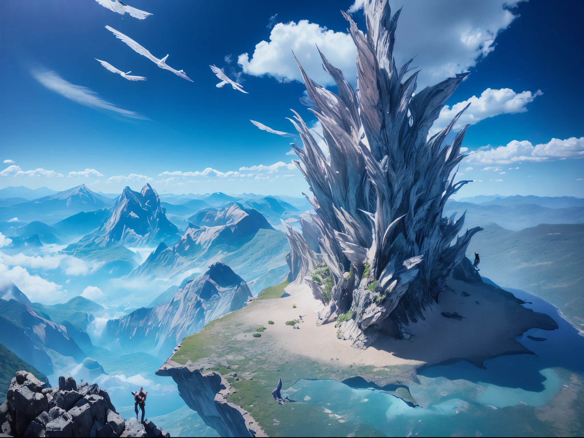Dive into the surreal with an ultra-high-definition dreamscape. Envision a landscape that blurs the line between reality and fantasy, with DVDs soaring through the sky like ethereal birds, leaving trails of streaming data in their wake. Create an atmosphere that immerses viewers in a hyperrealistic dream.