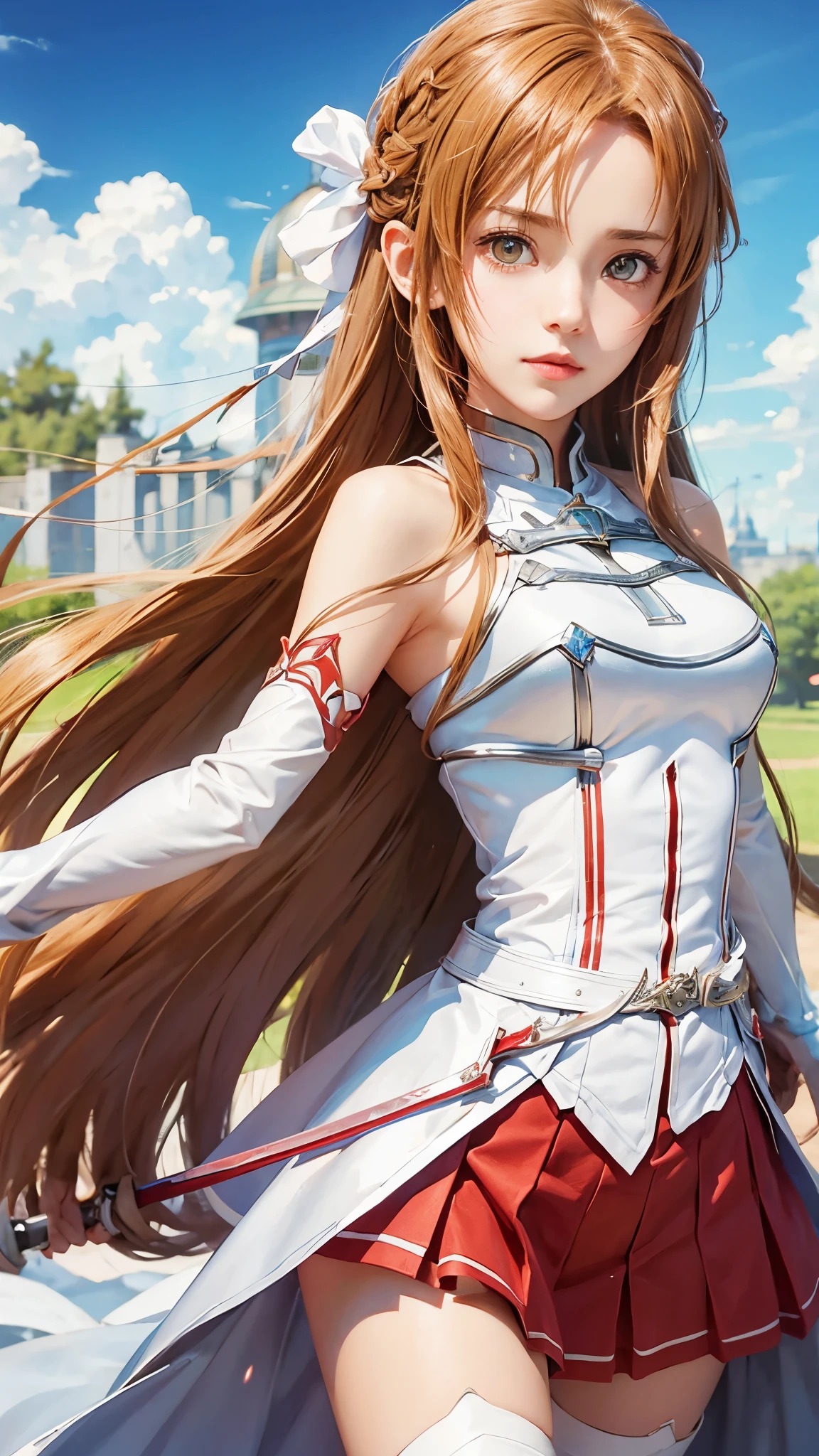 Realistic, asuna (sword art online), high quality, ultra detail, masterpiece