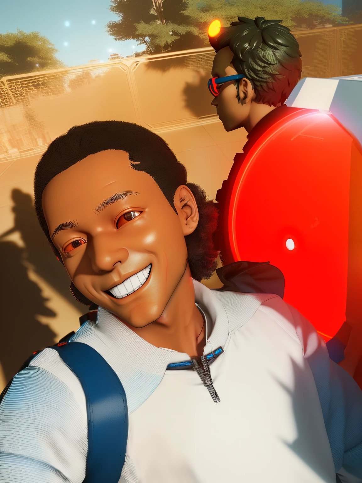 (Blind box toy style:1.2), (Full body shot) , (1 cute boy)((Solo)) over-Tortoise Man,Cyberpunk Style, dreamy glow, Clean background,Red and blue style,(circular base) ( Global illumination, Ray traching, hdr, unreal render,reasonable design, high detal, Ma...