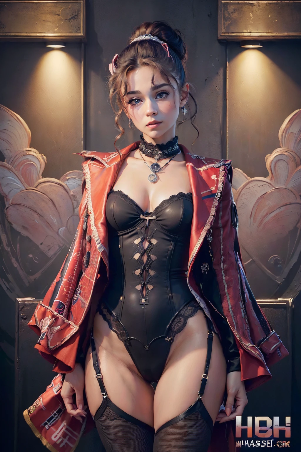 ((((high quality:1.2, masterpiece:1.2)), high resolution, (8k resolution), 8k, 8kres, 8k res, high details, detailed ,super resolution, ultra hd, megapixel)), in the style of 0mib Ariana Grande concert clothes
