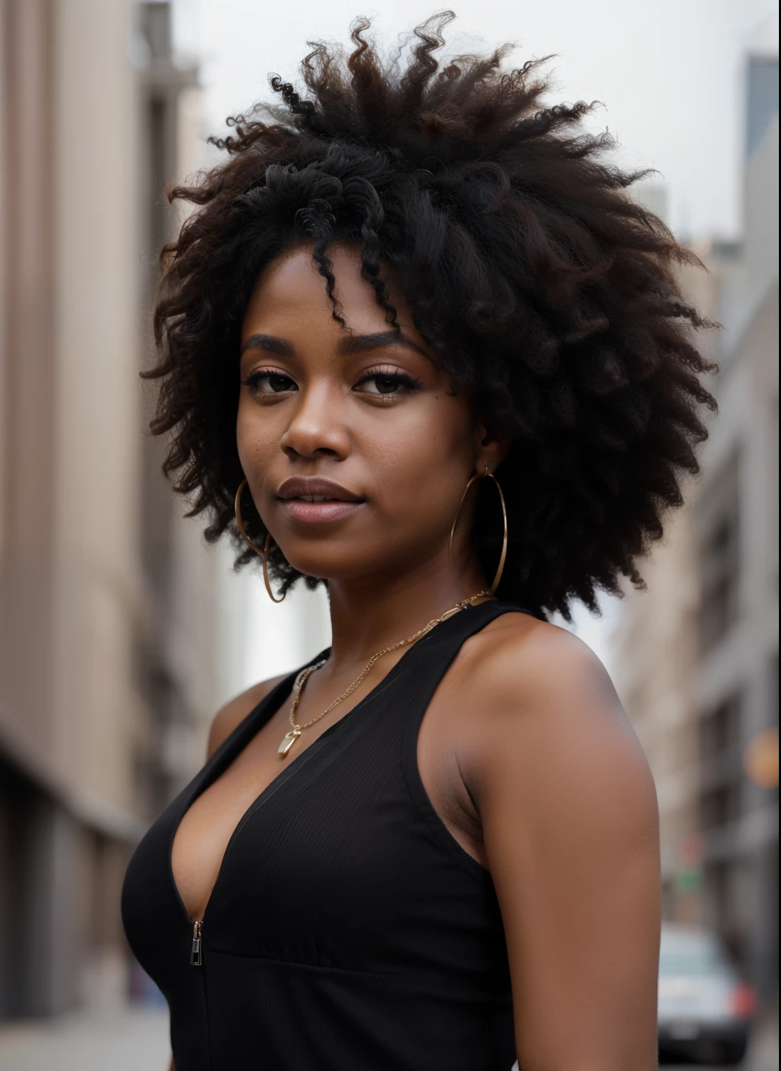 8k, highest quality, ultra details, Afro-American female idol named Nyla, versatile artist, excelling in multiple genres and showcasing her incredible range.