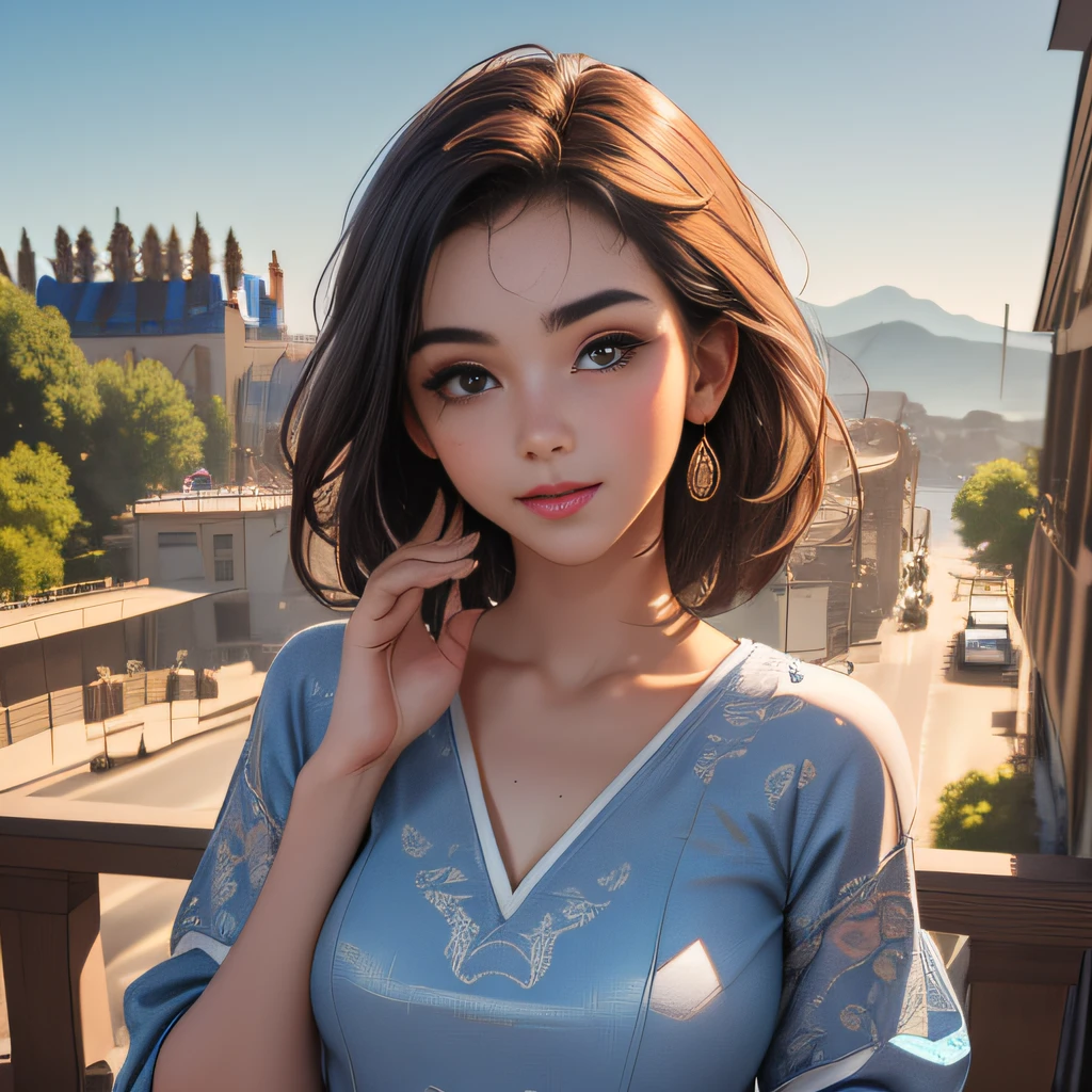 (Extremely detailed 8k wallpaper:2), (photo:2), (25 years old soigne Beautiful girl:2), (gives a lecture to friends:2), detailed (Face and eyes), (hyper realistic:1), (highly detailed:1), (epic realistic:1), rim light, (maximum details:1), cozy, (fullbody:1.3), (looking at viewer:2), (Woman's Attractive Qualities:2), (Attractive Woman:2), (Attractive:2), Smile, Intelligence, Empathy, Gracefulness, Sense of Style, Fitness, Grooming, Optimism, (Sensitivity:2), Sincerity, Romantic Gestures, Playfulness, Fashion Sense, (Sensuality:2), Charm, Modesty, Thoughtfulness, (Femininity:1), Flirtatiousness, Warmth, (Physical attractiveness:2), A beautiful smile, A love of life, strength and power, vulnerability, curiosity, wonder, love, (nature background:2), kawaii, waifu, Beautiful breasts, (attractive body:2), (Beautiful body:2), Beautiful pose, attractive pose, (Beautiful legs:1.0), (Beautiful clothes:1), (classic clothes:2), (elegant clothes:2), (European clothes:2), detailed clothes, (skirt:1), (blouse:1), (provocative pose)