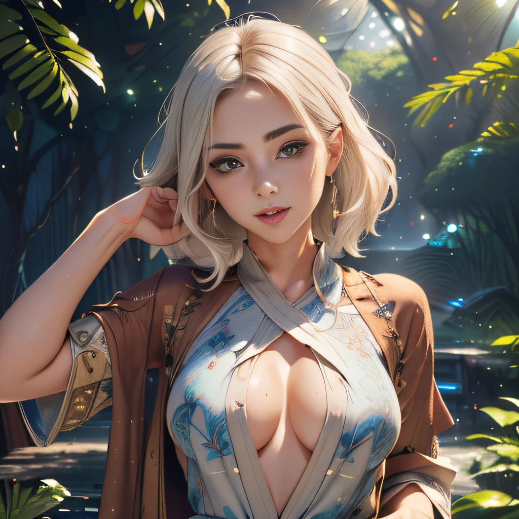 (Extremely detailed 8k wallpaper:2), (photo:2), (25 years old soigne Beautiful girl:2), (gives a lecture to friends:2), detailed (Face and eyes), (hyper realistic:1), (highly detailed:1), (epic realistic:1), rim light, (maximum details:1), cozy, (fullbody:1.3), (looking at viewer:2), (Woman's Attractive Qualities:2), (Attractive Woman:2), (Attractive:2), Smile, Intelligence, Empathy, Gracefulness, Sense of Style, Fitness, Grooming, Optimism, (Sensitivity:2), Sincerity, Romantic Gestures, Playfulness, Fashion Sense, (Sensuality:2), Charm, Modesty, Thoughtfulness, (Femininity:1), Flirtatiousness, Warmth, (Physical attractiveness:2), A beautiful smile, A love of life, strength and power, vulnerability, curiosity, wonder, love, (nature background:2), kawaii, waifu, Beautiful breasts, (attractive body:2), (Beautiful body:2), Beautiful pose, attractive pose, (Beautiful legs:1.0), (Beautiful clothes:1), (classic clothes:2), (elegant clothes:2), (European clothes:2), detailed clothes, (skirt:1), (blouse:1), (provocative pose)