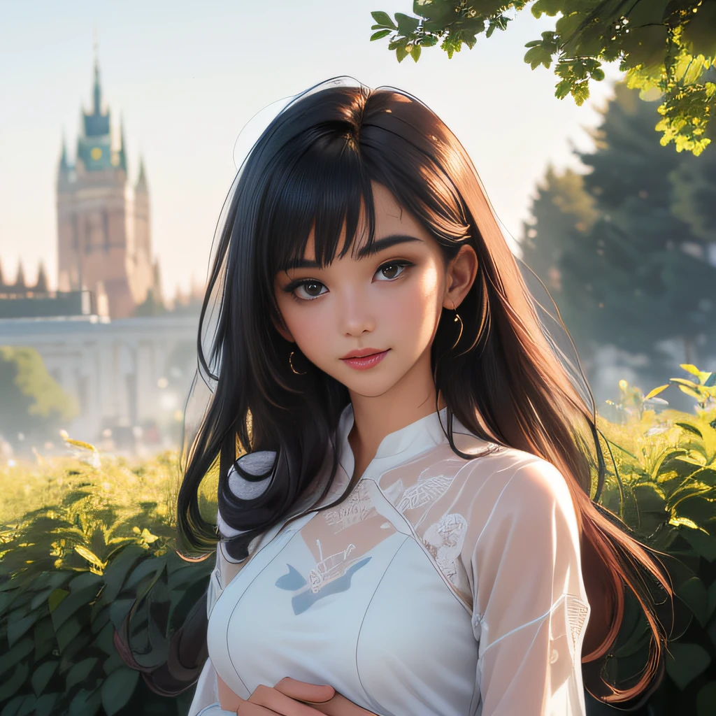 (Extremely detailed 8k wallpaper:2), (photo:2), (25 years old soigne Beautiful girl:2), (gives a lecture to friends:2), detailed (Face and eyes), (hyper realistic:1), (highly detailed:1), (epic realistic:1), rim light, (maximum details:1), cozy, (fullbody:1.3), (looking at viewer:2), (Woman's Attractive Qualities:2), (Attractive Woman:2), (Attractive:2), Smile, Intelligence, Empathy, Gracefulness, Sense of Style, Fitness, Grooming, Optimism, (Sensitivity:2), Sincerity, Romantic Gestures, Playfulness, Fashion Sense, (Sensuality:2), Charm, Modesty, Thoughtfulness, (Femininity:1), Flirtatiousness, Warmth, (Physical attractiveness:2), A beautiful smile, A love of life, strength and power, vulnerability, curiosity, wonder, love, (nature background:2), kawaii, waifu, Beautiful breasts, (attractive body:2), (Beautiful body:2), Beautiful pose, attractive pose, (Beautiful legs:1.0), (Beautiful clothes:1), (classic clothes:2), (elegant clothes:2), (European clothes:2), detailed clothes, (skirt:1), (blouse:1), (provocative pose)