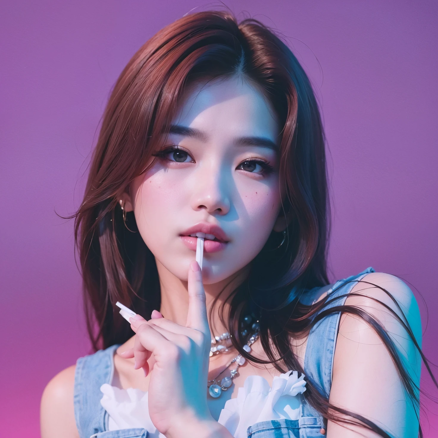 a closeup of a person with a cigarette in his hand, Retrato de Jossi de Blackpink, Parque Roseanne do Blackpink, jossi do blackpink, Jaeyeon Nam, Jinyoung Canela, Bae Suzy, Retrato Jisoo Blackpink, jennie blackpink, Heonhwa Choe, Parque Ji-min, Portrait of female Korean idol, Dom Yunjoo, Lee Ji-eun