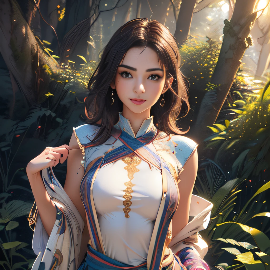 (Extremely detailed 8k wallpaper:2), (photo:2), (38 years old soigne Beautiful girl:2), (gives a lecture to friends:2), detailed (Face and eyes), (hyper realistic:1), (highly detailed:1), (epic realistic:1), rim light, (maximum details:1), cozy, (fullbody:1.3), (looking at viewer:2), (Woman's Attractive Qualities:2), (Attractive Woman:2), (Attractive:2), Smile, Intelligence, Empathy, Gracefulness, Sense of Style, Fitness, Grooming, Optimism, (Sensitivity:2), Sincerity, Romantic Gestures, Playfulness, Fashion Sense, (Sensuality:2), Charm, Modesty, Thoughtfulness, (Femininity:1), Flirtatiousness, Warmth, (Physical attractiveness:2), A beautiful smile, A love of life, strength and power, vulnerability, curiosity, wonder, love, (nature background:2), kawaii, waifu, Beautiful breasts, (attractive body:2), (Beautiful body:2), Beautiful pose, attractive pose, (Beautiful legs:1.0), (Beautiful clothes:1), (classic clothes:2), (elegant clothes:2), (European clothes:2), detailed clothes, (skirt:1), (blouse:1), (provocative pose)