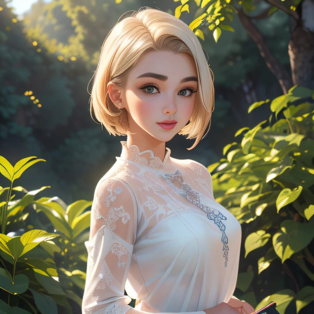 (Extremely detailed 8k wallpaper:2), (photo:2), (38 years old soigne Beautiful girl:2), (gives a lecture to friends:2), detailed (Face and eyes), (hyper realistic:1), (highly detailed:1), (epic realistic:1), rim light, (maximum details:1), cozy, (fullbody:1.3), (looking at viewer:2), (Woman's Attractive Qualities:2), (Attractive Woman:2), (Attractive:2), Smile, Intelligence, Empathy, Gracefulness, Sense of Style, Fitness, Grooming, Optimism, (Sensitivity:2), Sincerity, Romantic Gestures, Playfulness, Fashion Sense, (Sensuality:2), Charm, Modesty, Thoughtfulness, (Femininity:1), Flirtatiousness, Warmth, (Physical attractiveness:2), A beautiful smile, A love of life, strength and power, vulnerability, curiosity, wonder, love, (nature background:2), kawaii, waifu, Beautiful breasts, (attractive body:2), (Beautiful body:2), Beautiful pose, attractive pose, (Beautiful legs:1.0), (Beautiful clothes:1), (classic clothes:2), (elegant clothes:2), (European clothes:2), detailed clothes, (skirt:1), (blouse:1), (provocative pose)