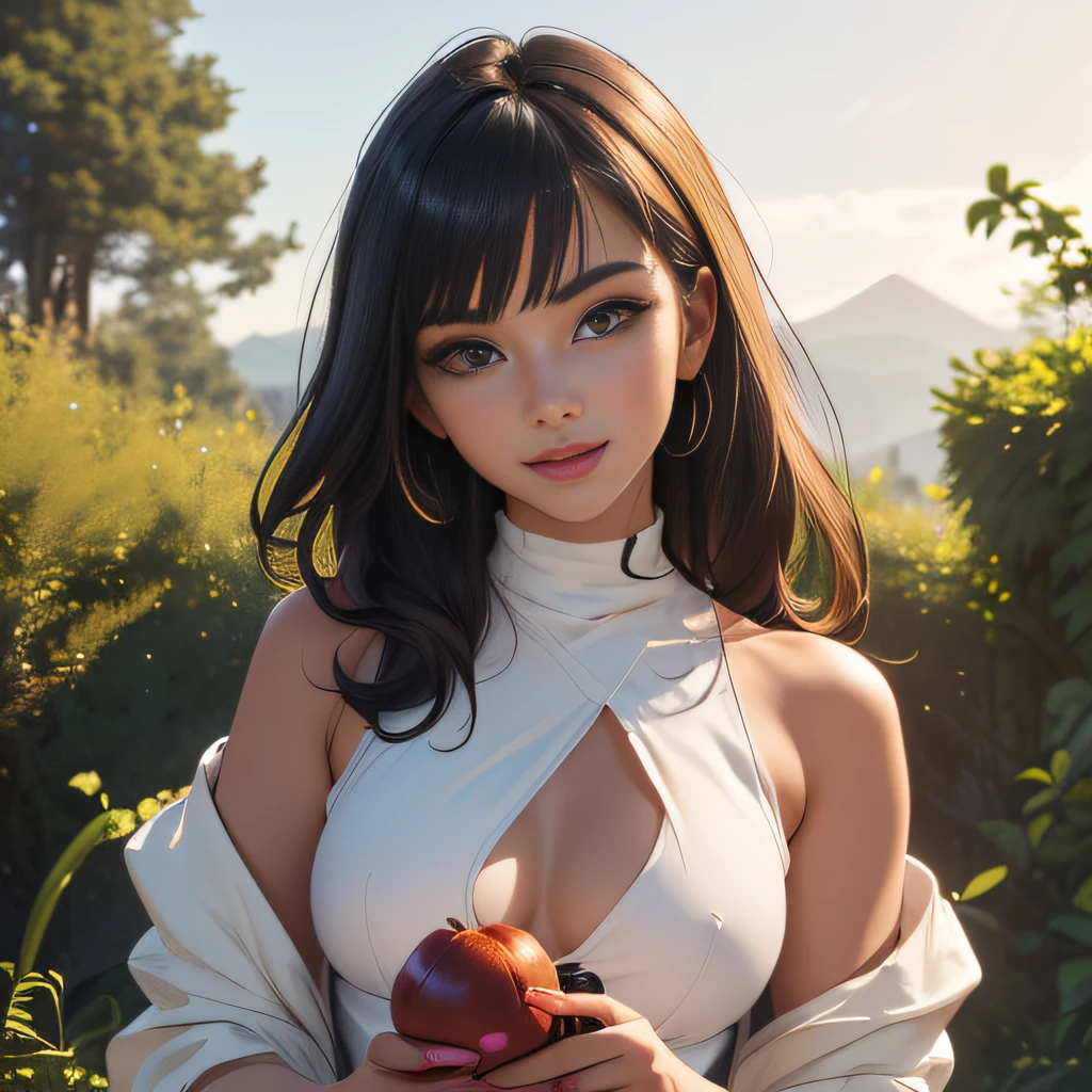 (Extremely detailed 8k wallpaper:2), (photo:2), (38 years old soigne Beautiful girl:2), (gives a lecture to friends:2), detailed (Face and eyes), (hyper realistic:1), (highly detailed:1), (epic realistic:1), rim light, (maximum details:1), cozy, (fullbody:1.3), (looking at viewer:2), (Woman's Attractive Qualities:2), (Attractive Woman:2), (Attractive:2), Smile, Intelligence, Empathy, Gracefulness, Sense of Style, Fitness, Grooming, Optimism, (Sensitivity:2), Sincerity, Romantic Gestures, Playfulness, Fashion Sense, (Sensuality:2), Charm, Modesty, Thoughtfulness, (Femininity:1), Flirtatiousness, Warmth, (Physical attractiveness:2), A beautiful smile, A love of life, strength and power, vulnerability, curiosity, wonder, love, (nature background:2), kawaii, waifu, Beautiful breasts, (attractive body:2), (Beautiful body:2), Beautiful pose, attractive pose, (Beautiful legs:1.0), (Beautiful clothes:1), (classic clothes:2), (elegant clothes:2), (European clothes:2), detailed clothes, (skirt:1), (blouse:1), (provocative pose)