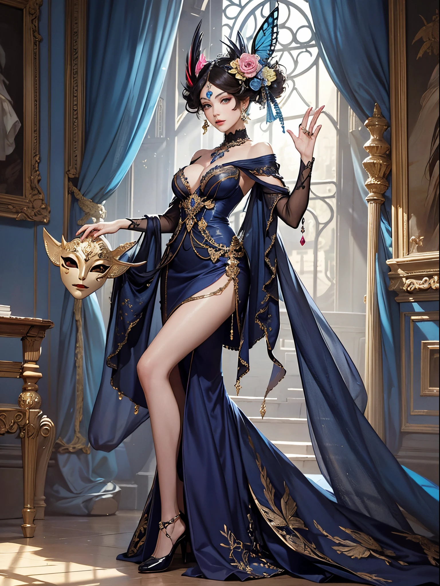 full body beautiful girl in closeup,, PerfectNwsjMajic,(masterpiece, top quality, best quality, official art, beautiful and aesthetic:1.2), (1girl), extreme detailed,colorful,highest detailed, official art, unity 8k wallpaper, ultra detailed, beautiful and aesthetic, beautiful, masterpiece, best quality,slight mischievous and seductive smile, (zentangle, mandala, tangle, entangle) ,holy light,gold foil,gold leaf art,glitter drawing, are shoulders, barefoot, bare back, shiny skin, shiny hair, closeup, chest, neck, shoulders, full head, perfect eyes, perfect iris