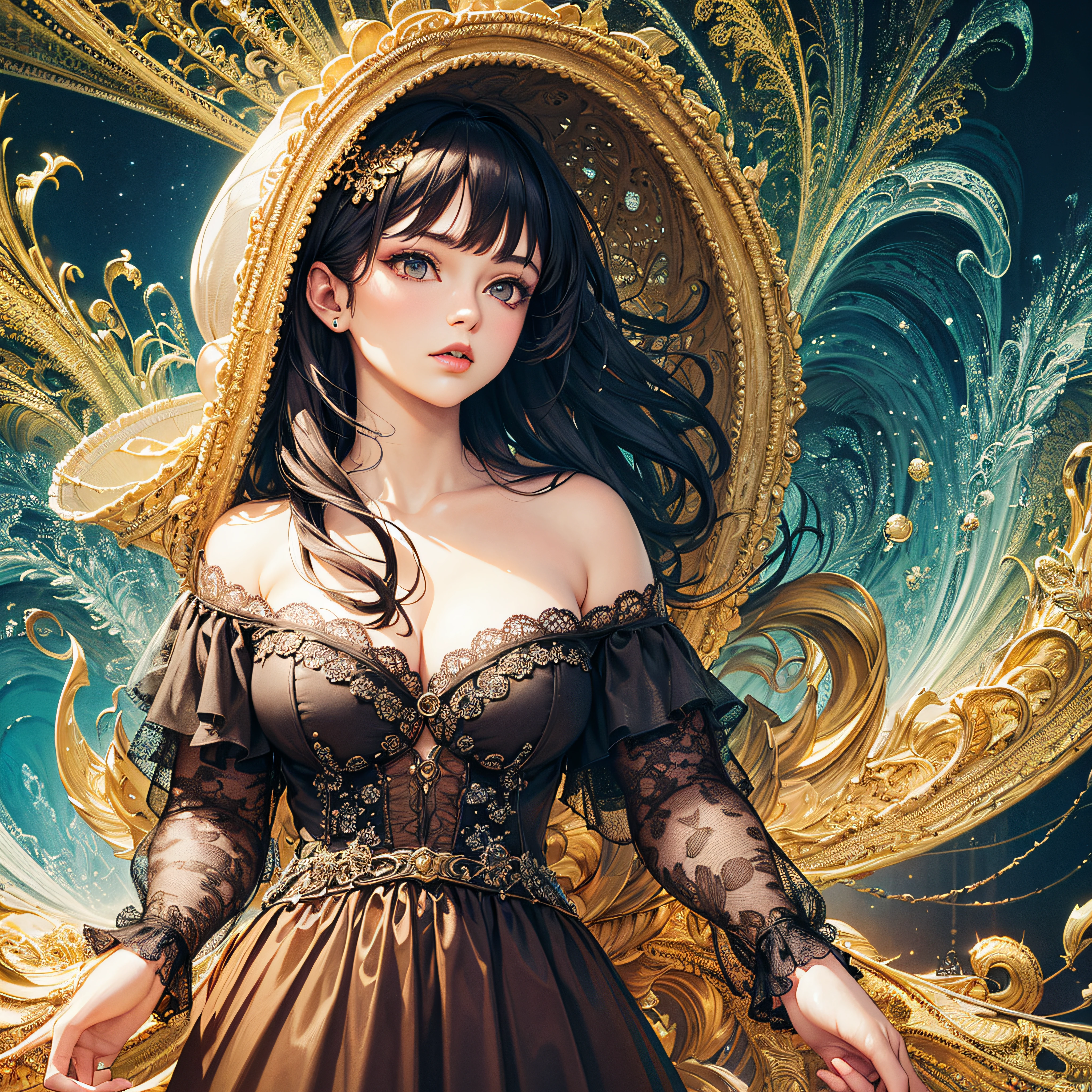 (masterpiece, top quality, best quality, official art, beautiful and aesthetic:1.2), (1girl), extreme detailed,(fractal art:1.3),colorful,highest detailed